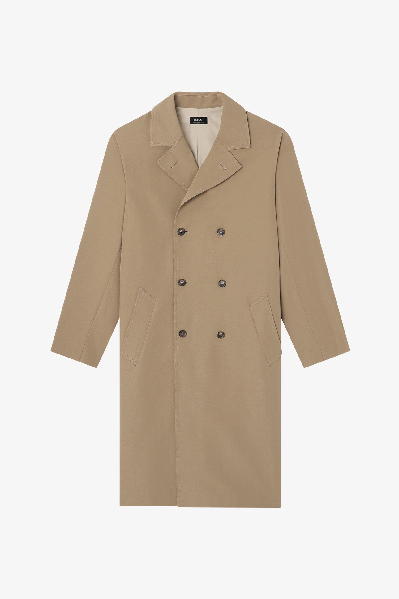 UNISEX COAT DOUBLE-BREASTED BEIGE 2