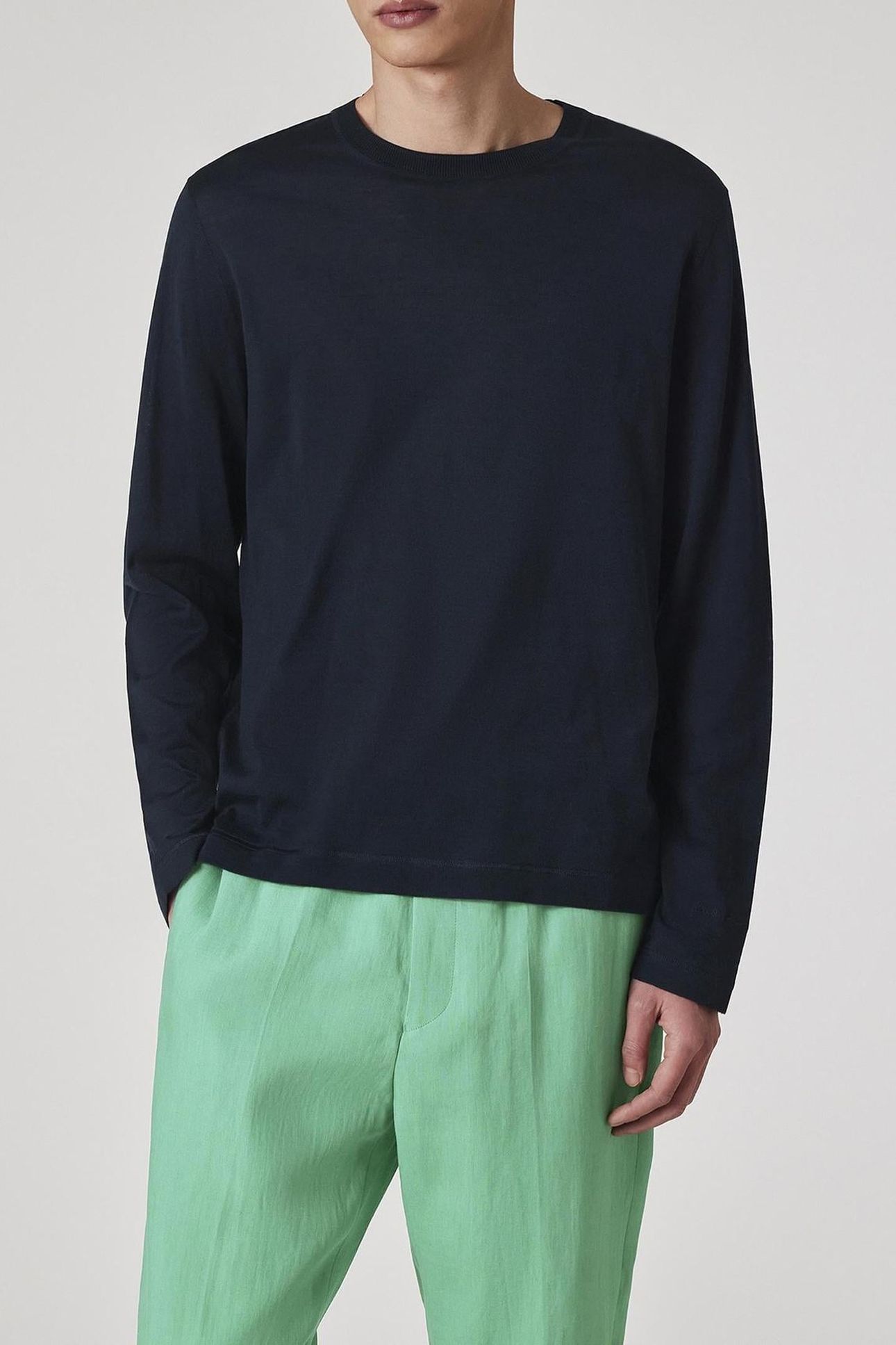 MENS SWEATER CREW NECK VERY DARK NAVY 1