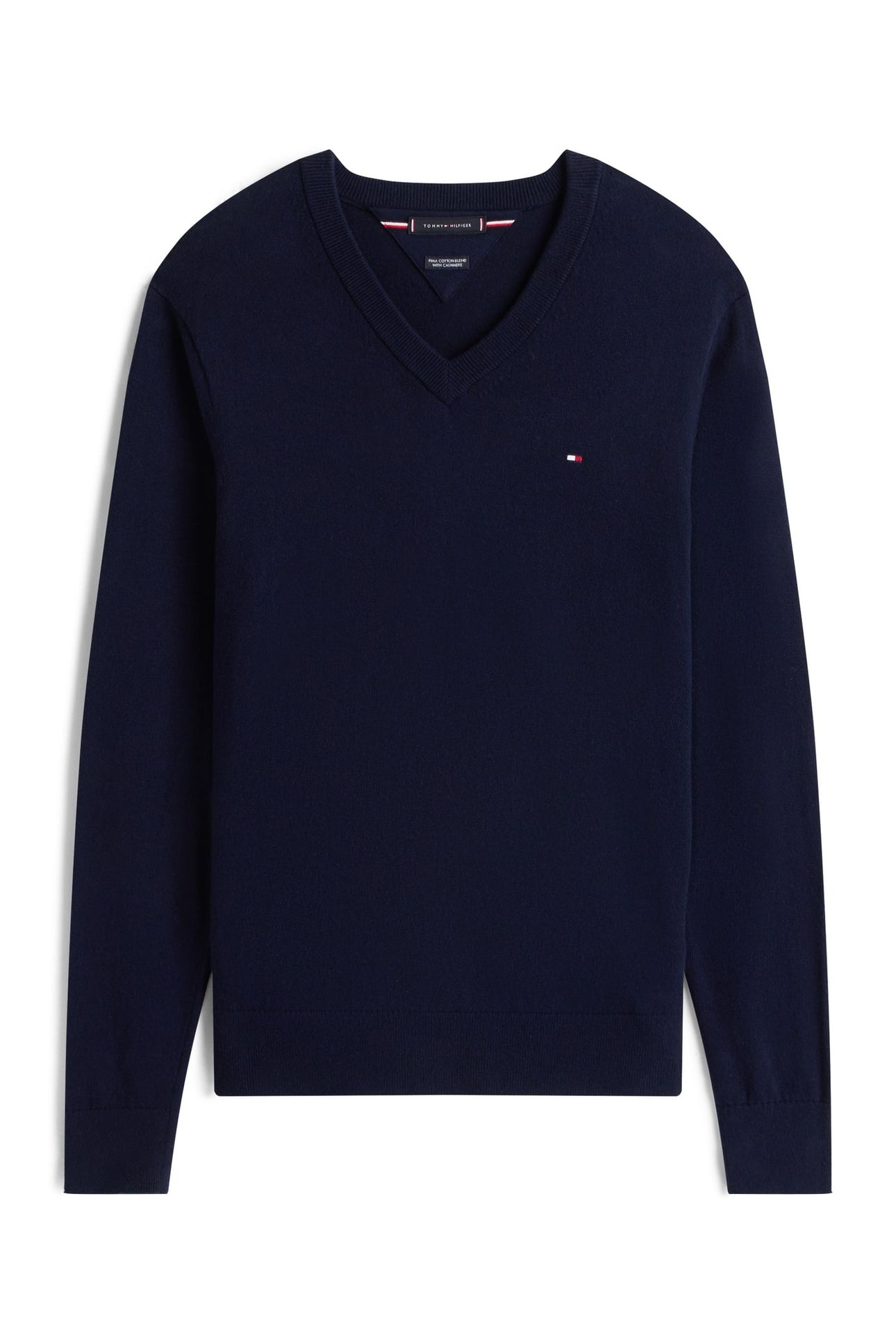 PIMA COTTON CASHMERE SWEATER NAVY BLUE 4