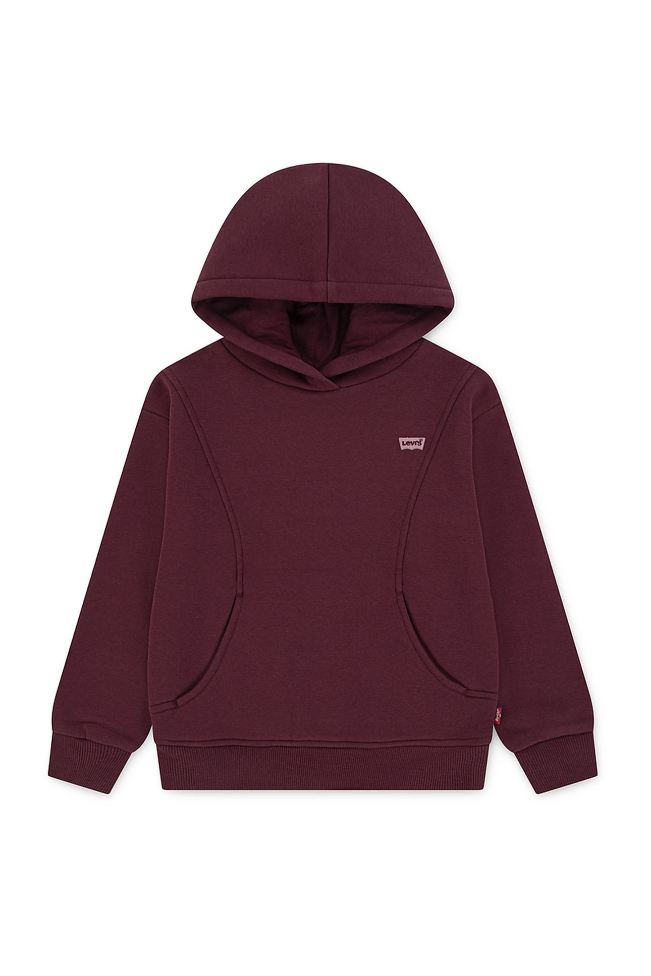 GIRLS BATWING PATCH HOODIE CHOCOLATE TRUFFLE 1