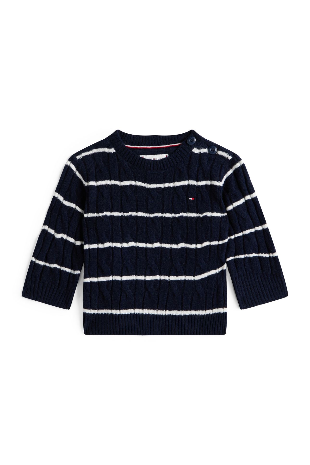 NEWBORN CABLE SWEATER DARK BLUE 1