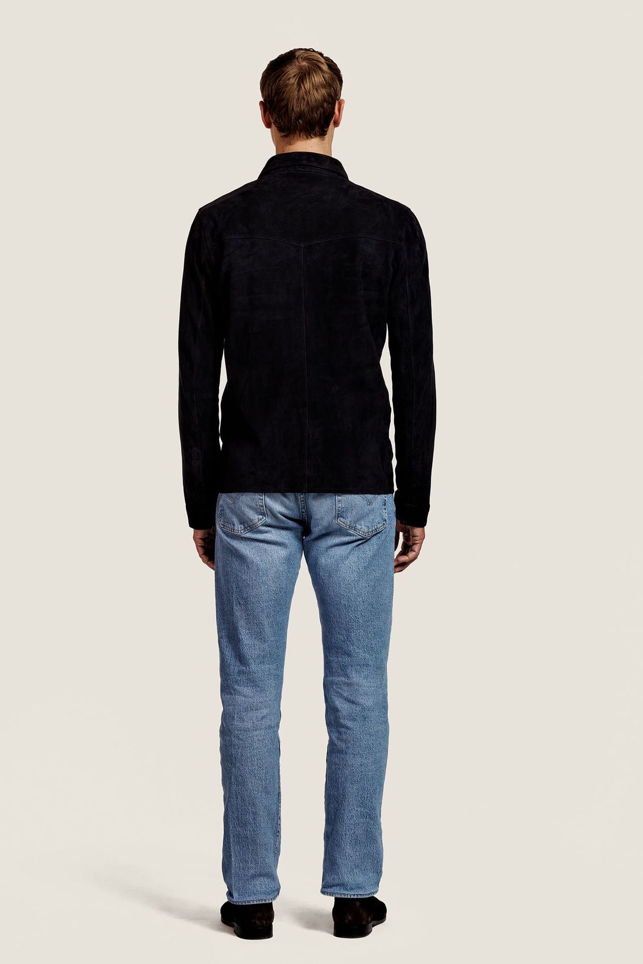 ROBERT SUEDE OVERSHIRT BLOUSE ROYAL 4