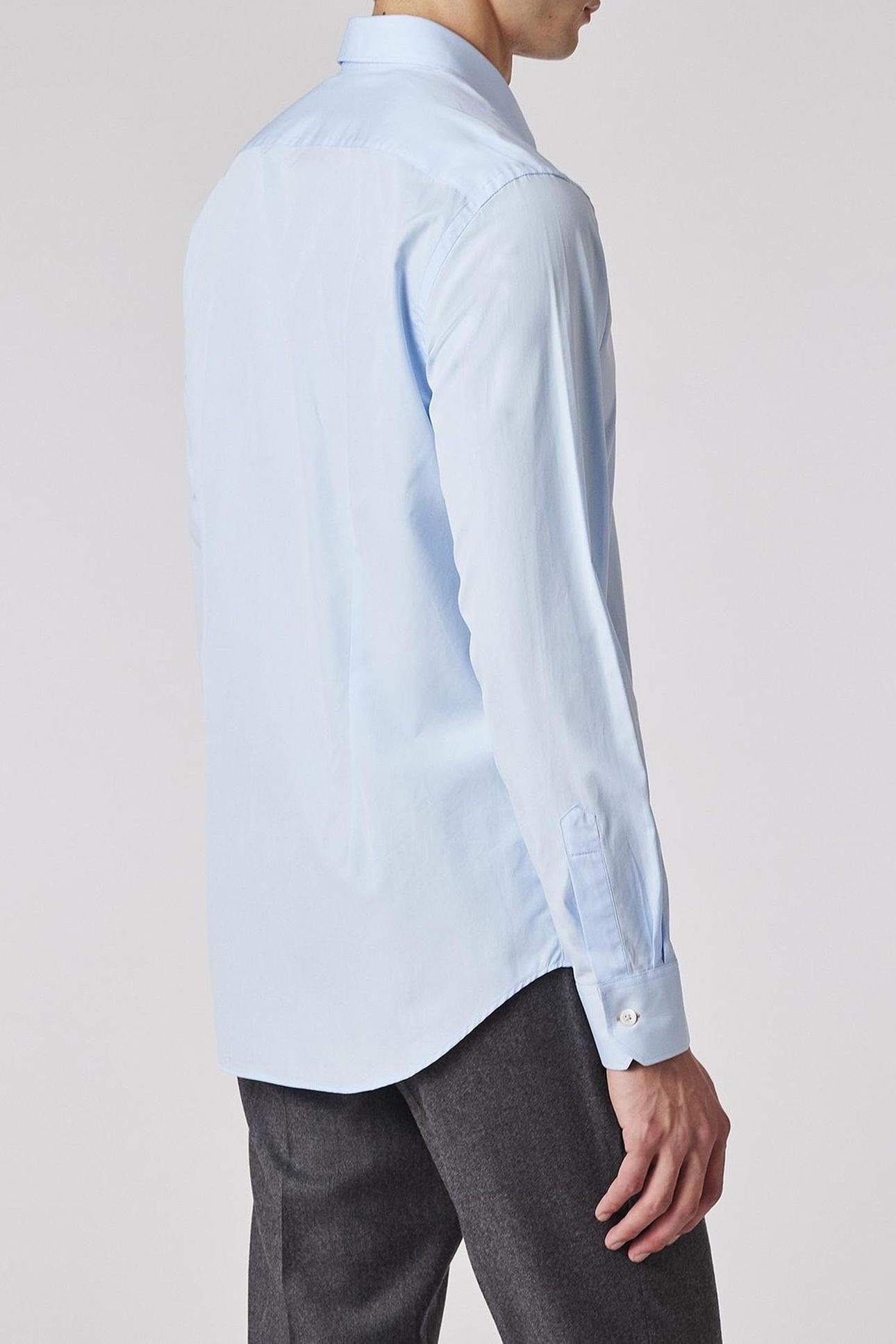 MENS S/C SLIM FIT SHIRT LIGHT BLUE 3