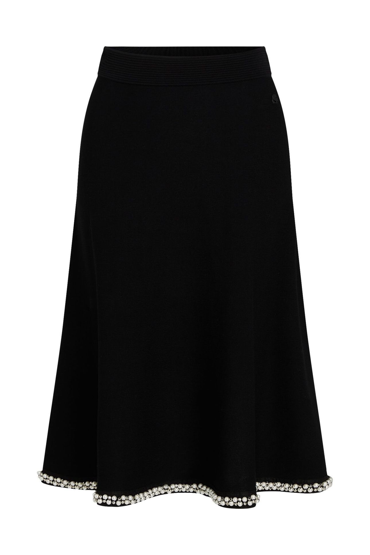 A LINE PEARL KNIT SKIRT BLACK 4