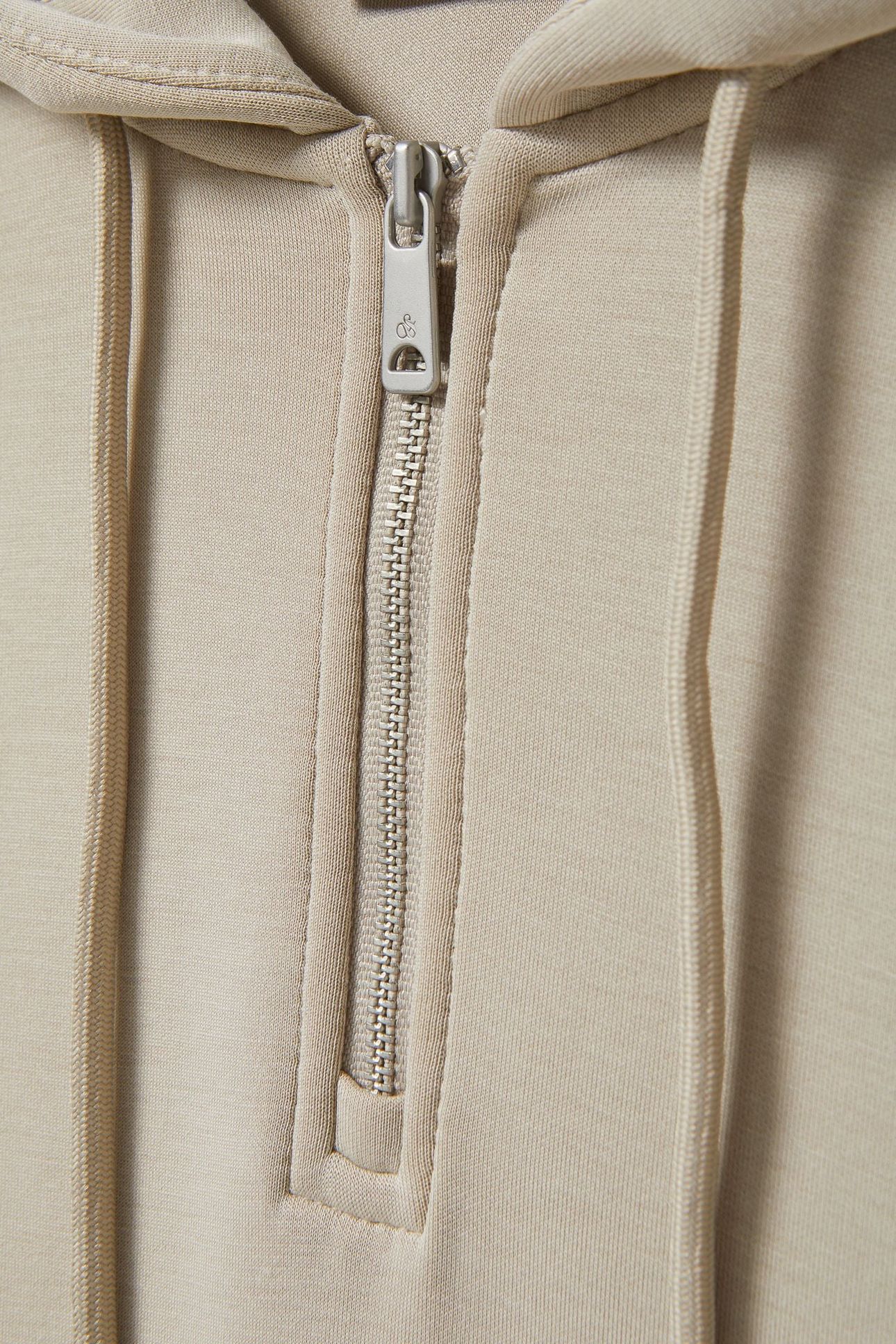 QUARTER ZIP HOODIE FEATHER GRAY 3