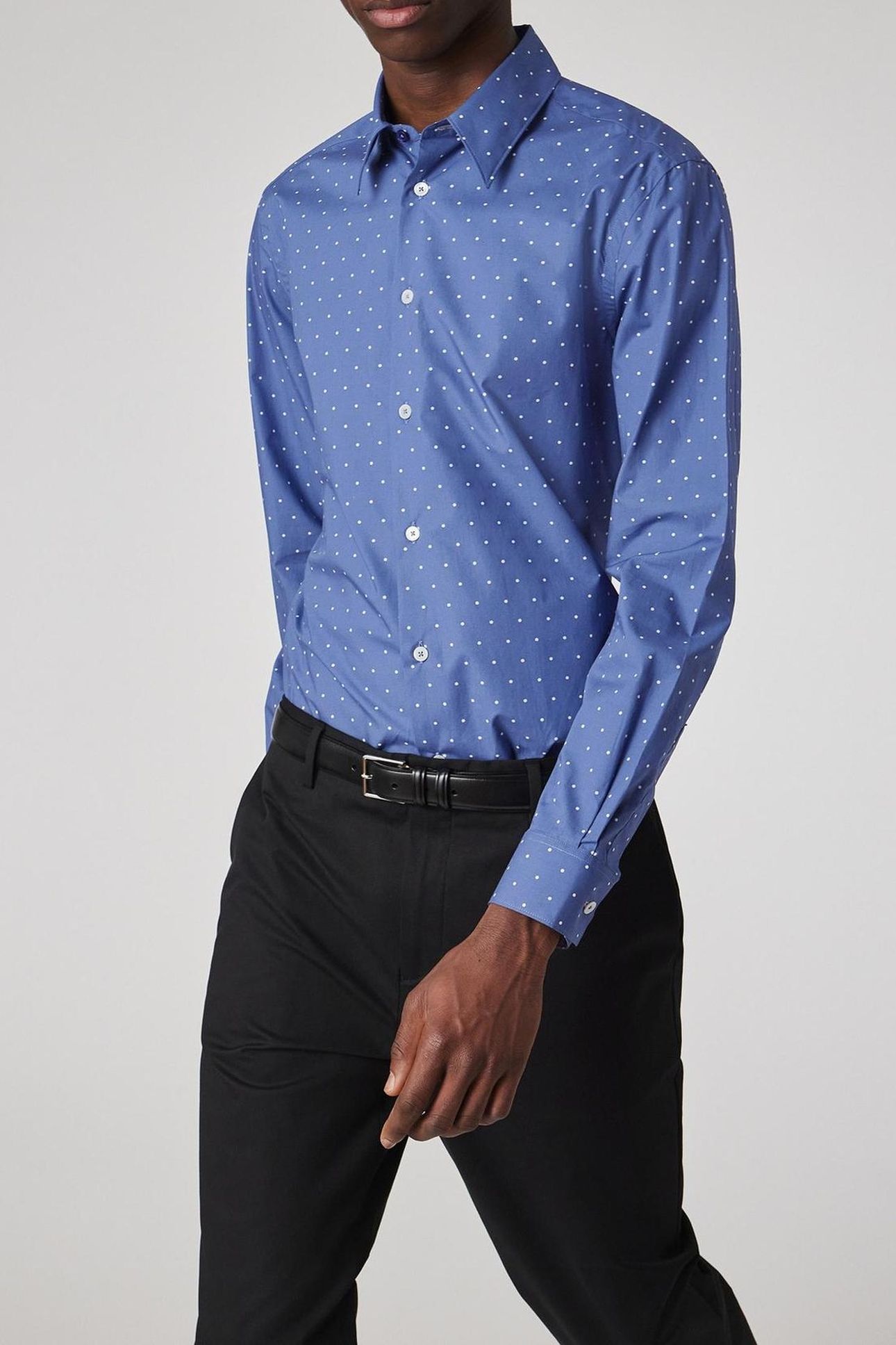 MENS S/C CASUAL FIT SHIRT INDIGO 2