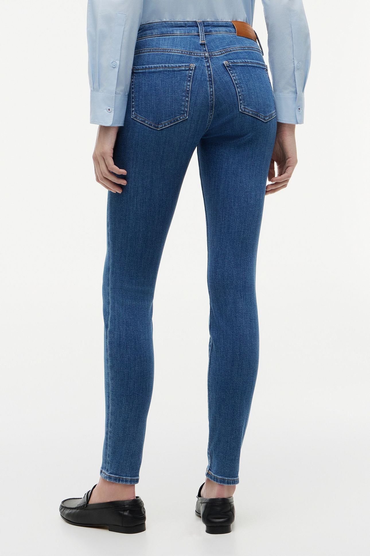 NOS COMO SKINNY MID RISE NOS MID BLUE 4