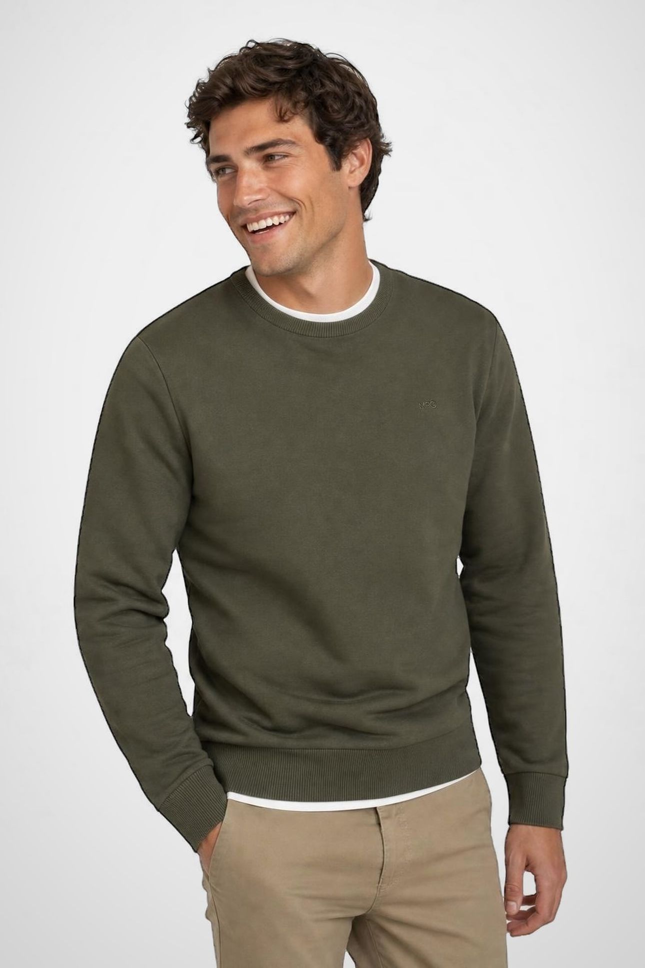 MCG LOGO CREW DARK OLIVE 1