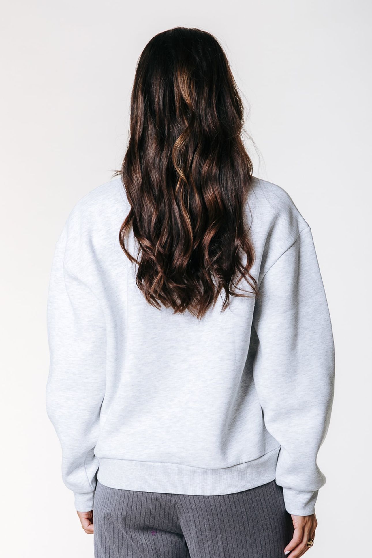 REBEL PAISLEY PATCH DROPPED SHOULDER SWEAT LIGHT GREY MELANG 2