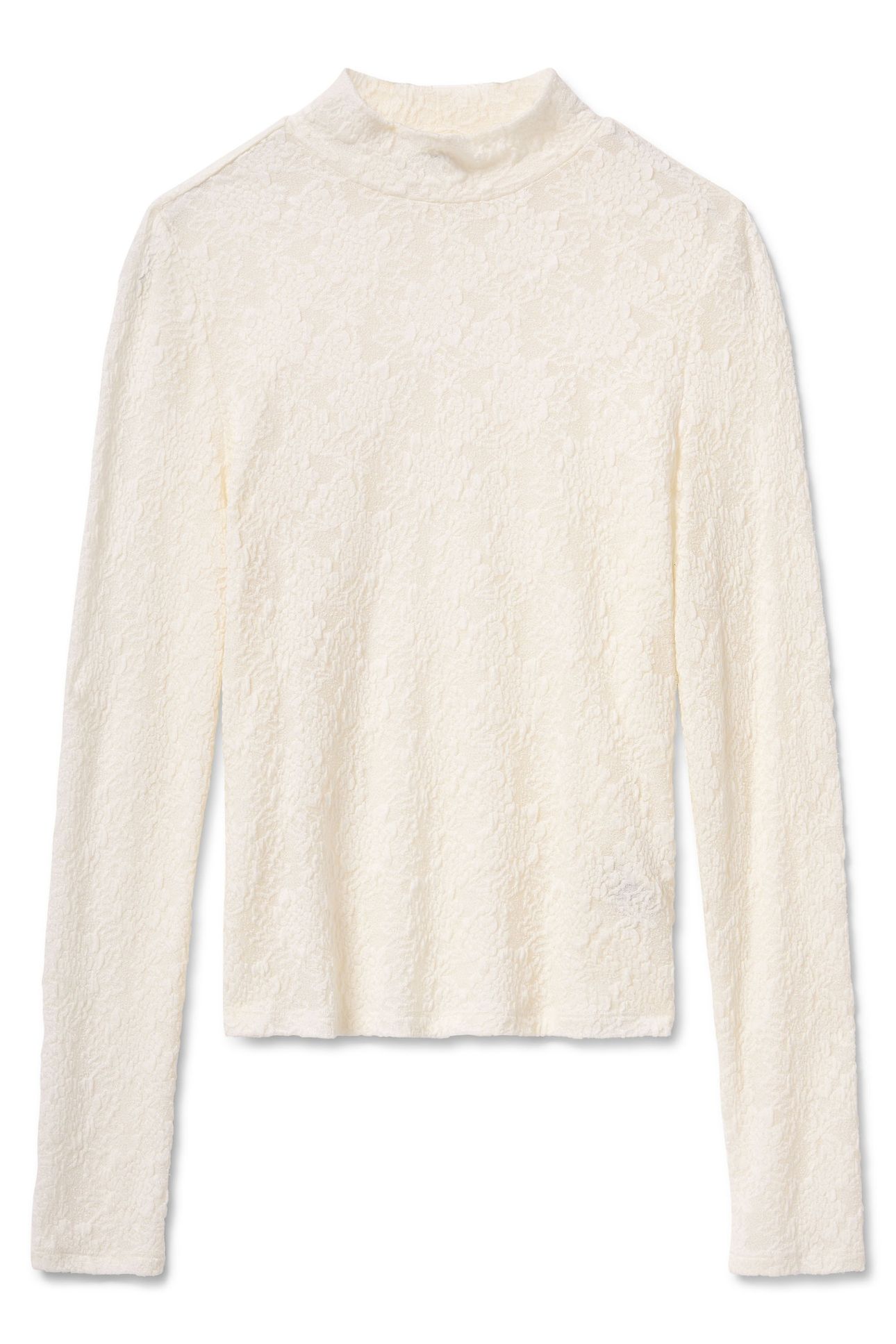 MOCK NECK TOP ANTIQUE WHITE 4