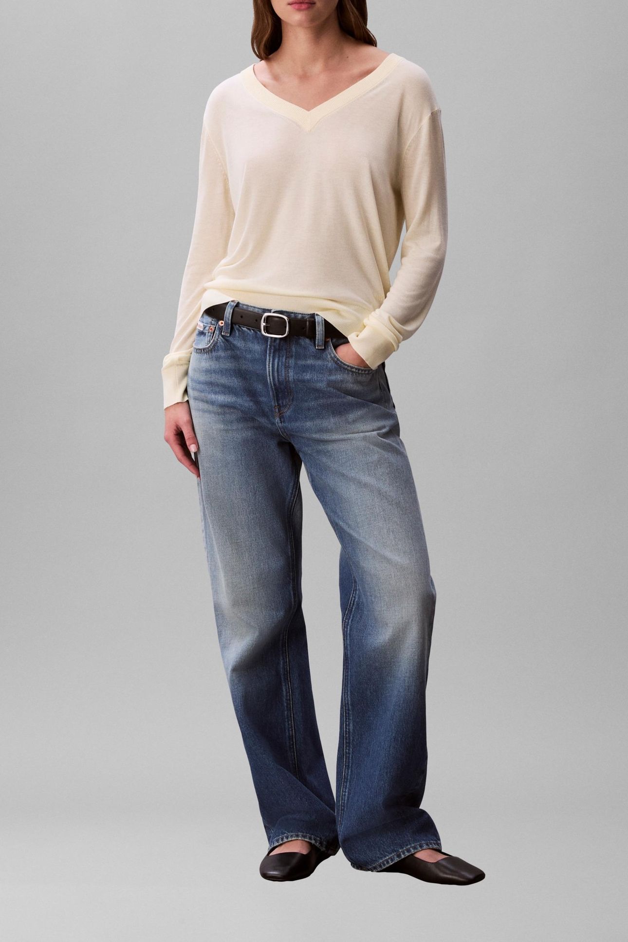 FINE GAUGE VISCOSE SWEATER PEAR SORBET 3
