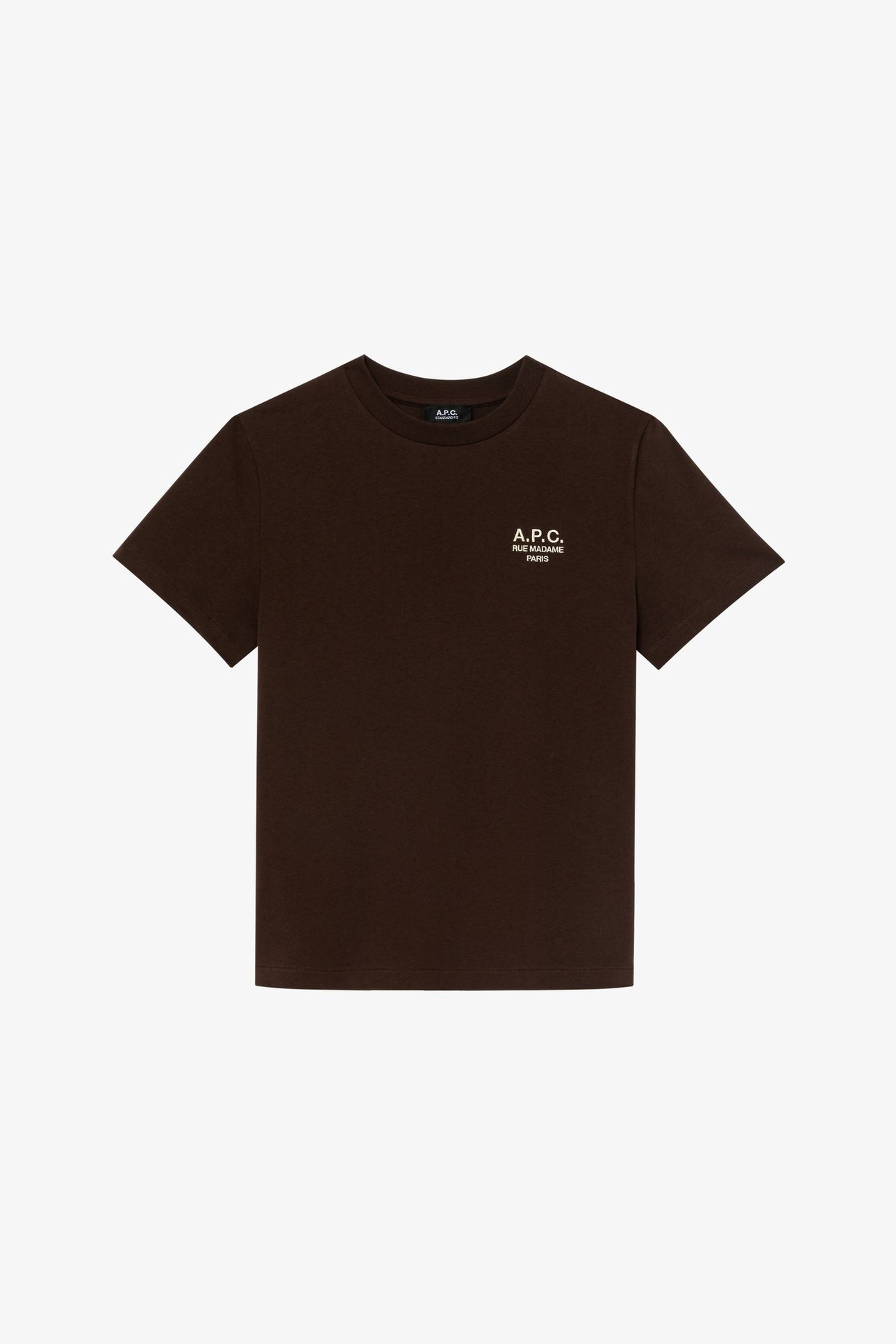 UNISEX T-SHIRT STANDARD RUE MADAME BROWN/ECRU 2