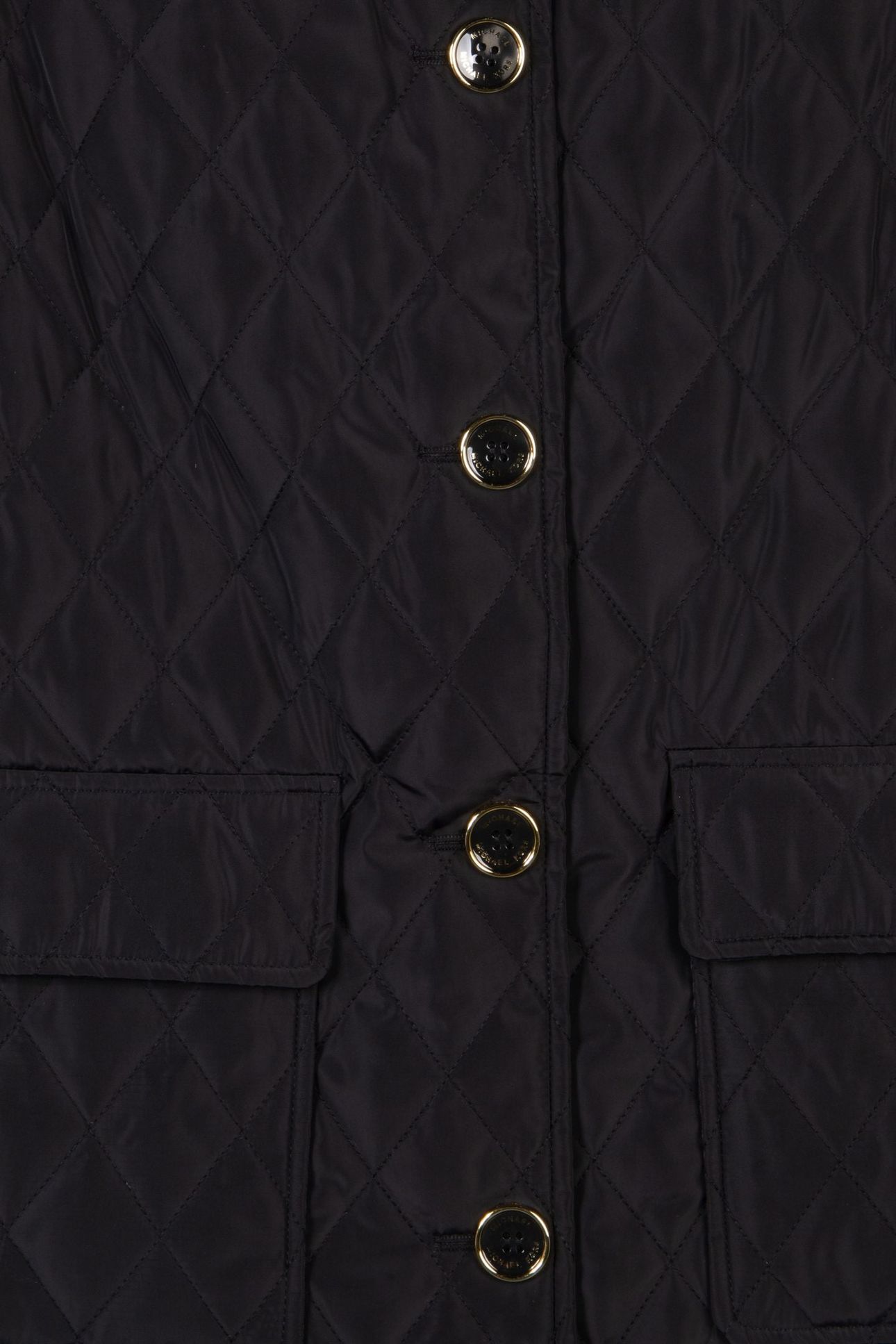 BUTTON UP QUILTED JACKET BLACK 4