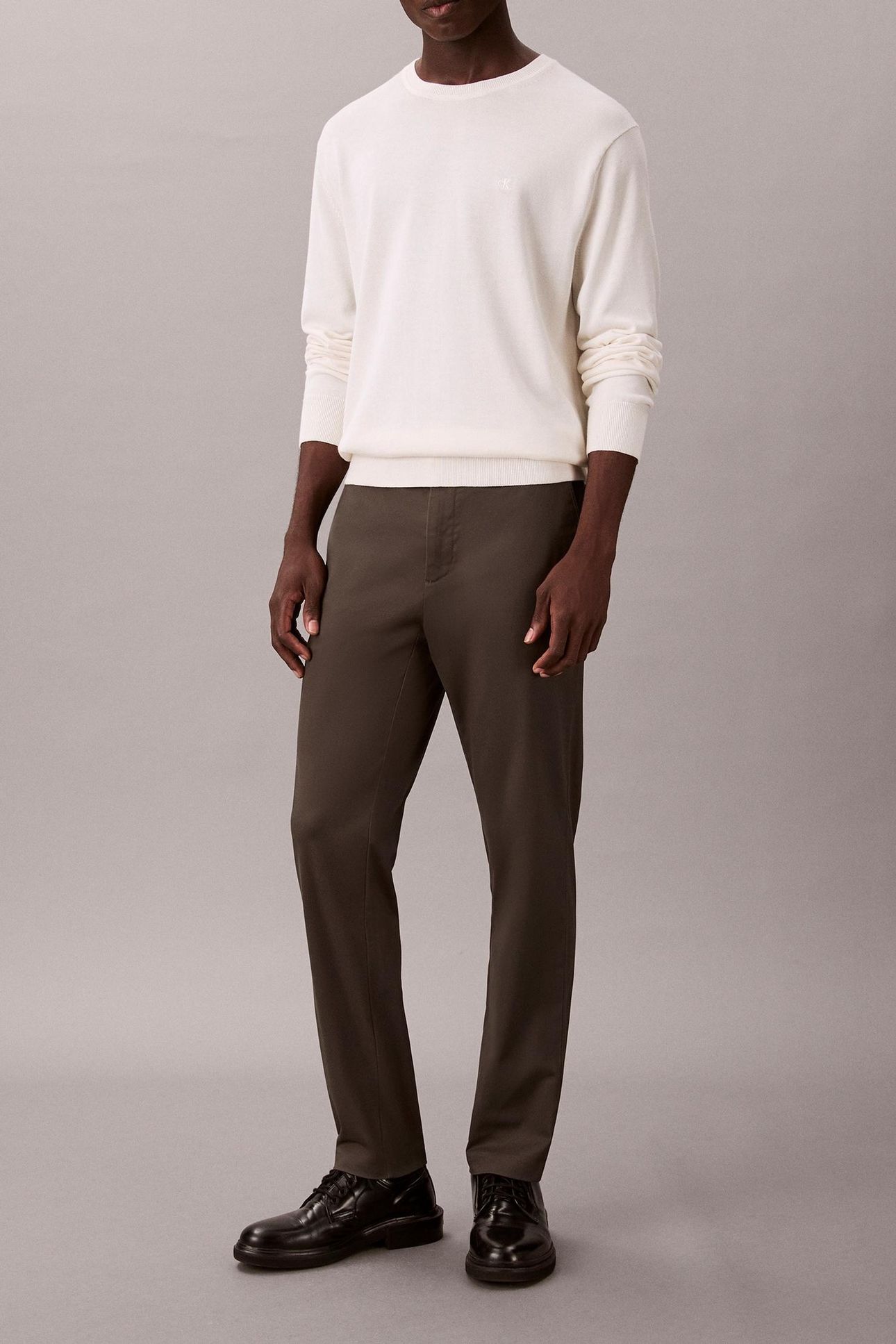 SLIM TAPERED SATEEN BELUGA 3