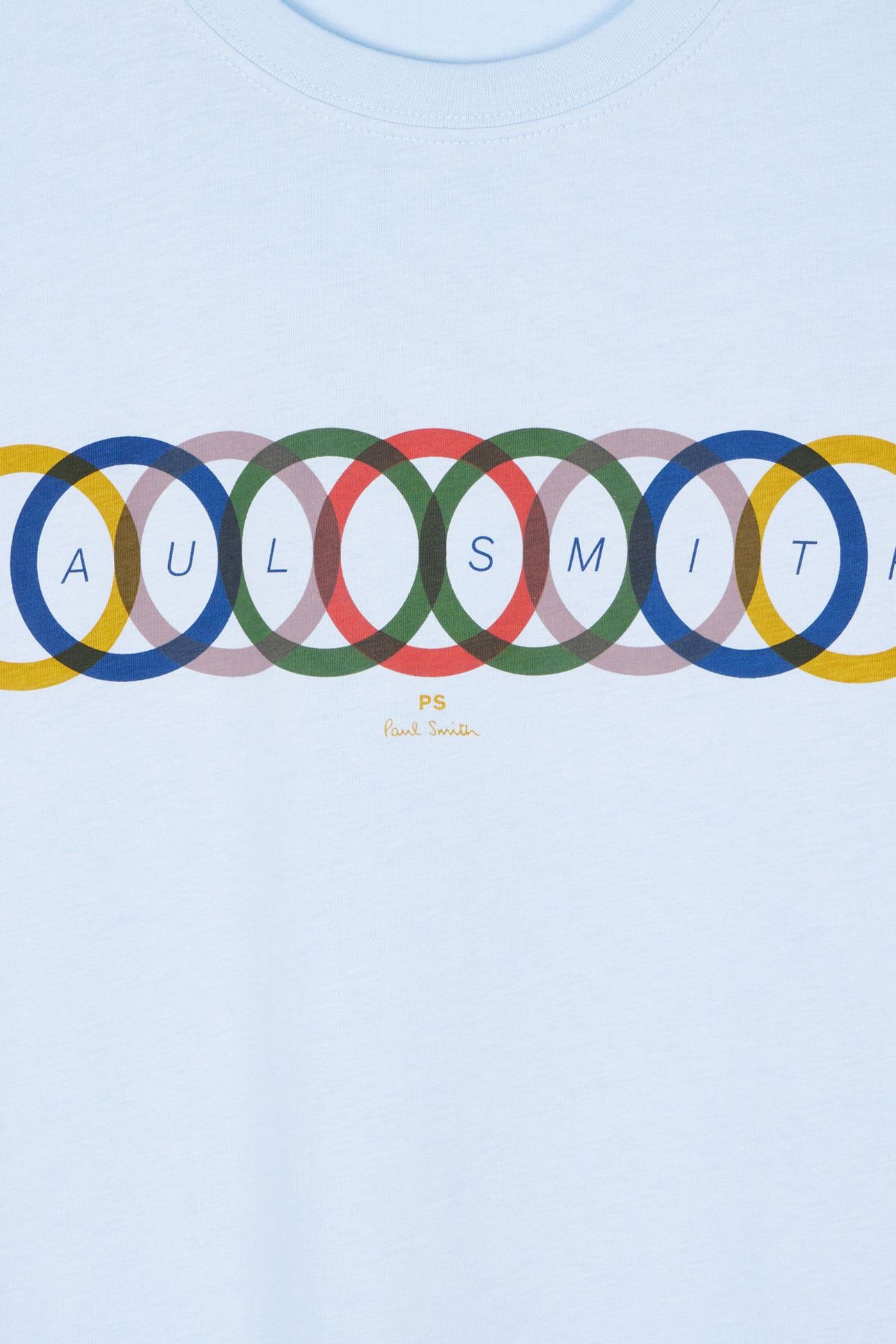 MENS REG FIT T SHIRT MULTI CIRCLES LIGHT BLUE 6