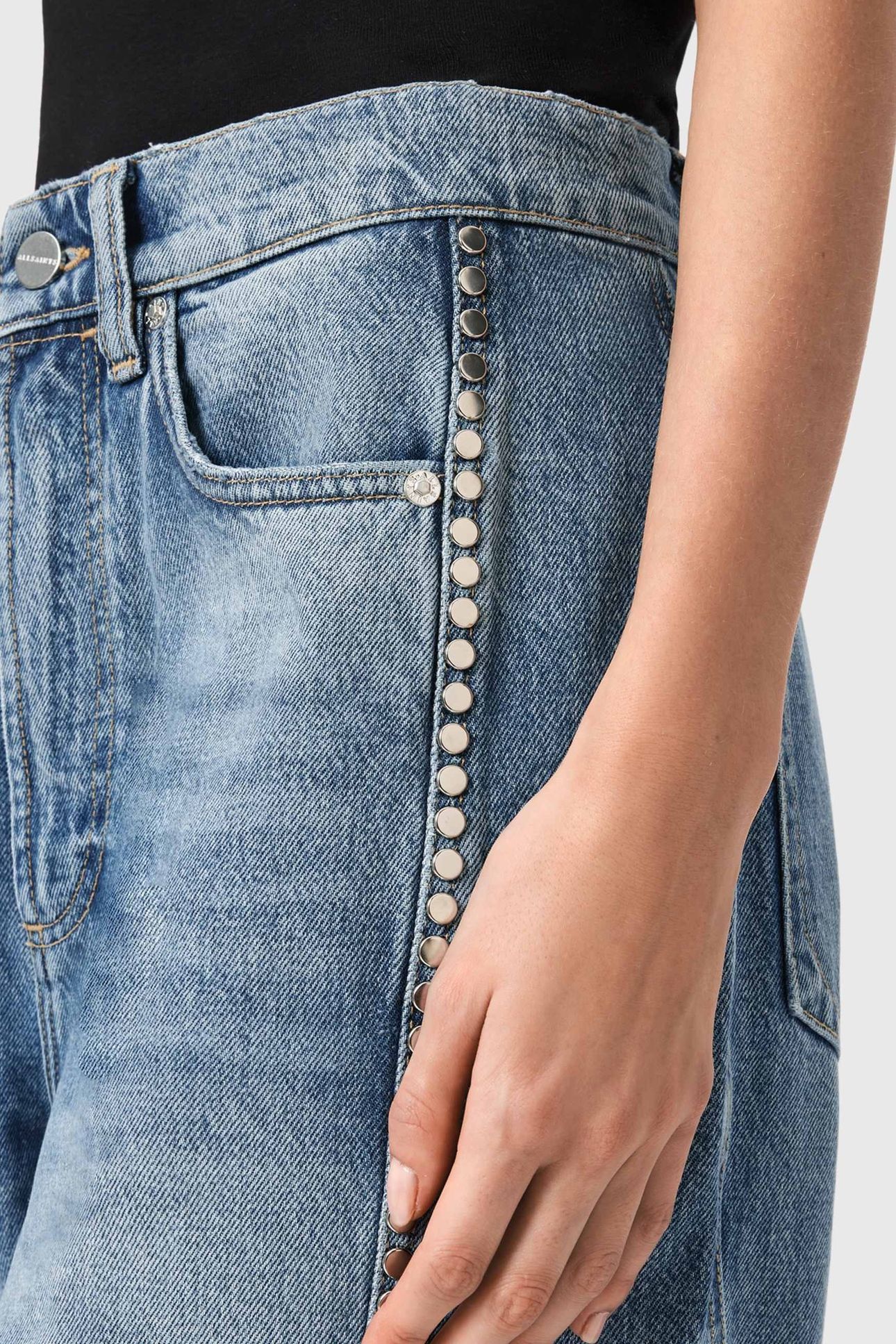 FRANKIE STUD JEAN VINTAGE INDIGO 9
