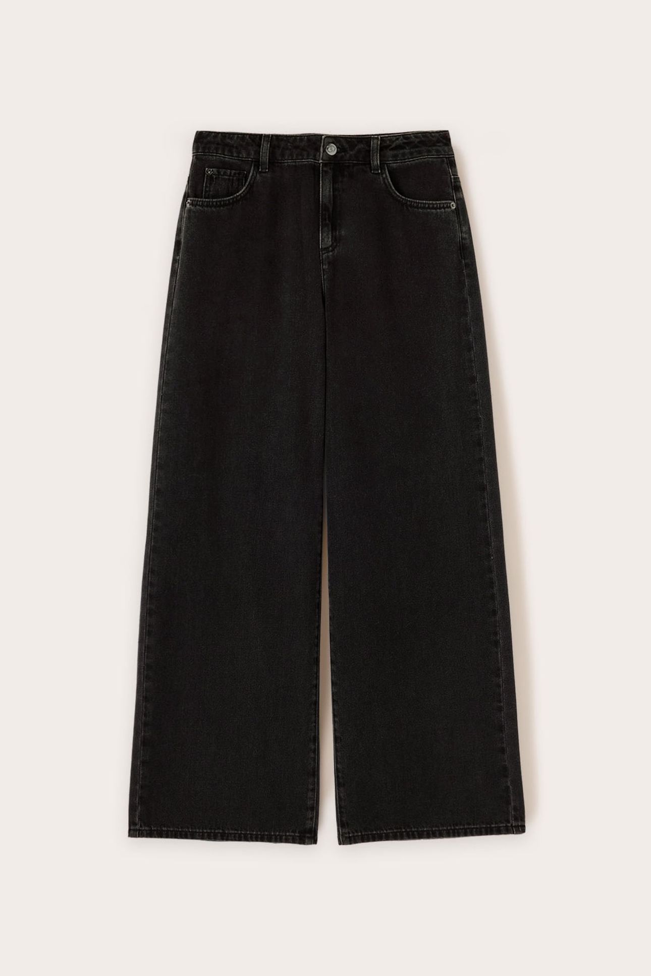 BLACK WIDE LEG SLOUCHY JEANS BLACK 4