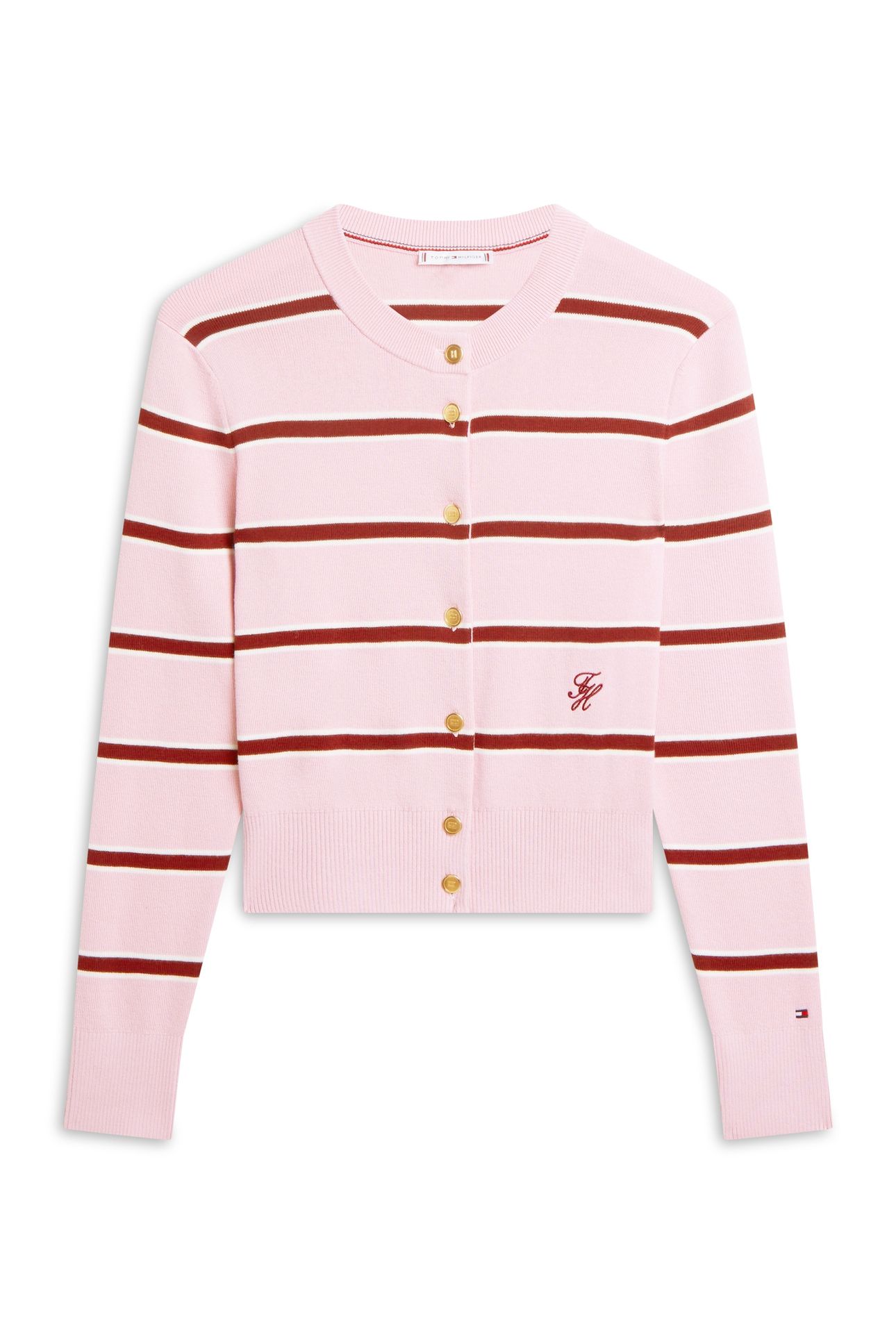 CO FULL NEEDLE C-NECK PINK/IVORY/LIBERTY RED 4