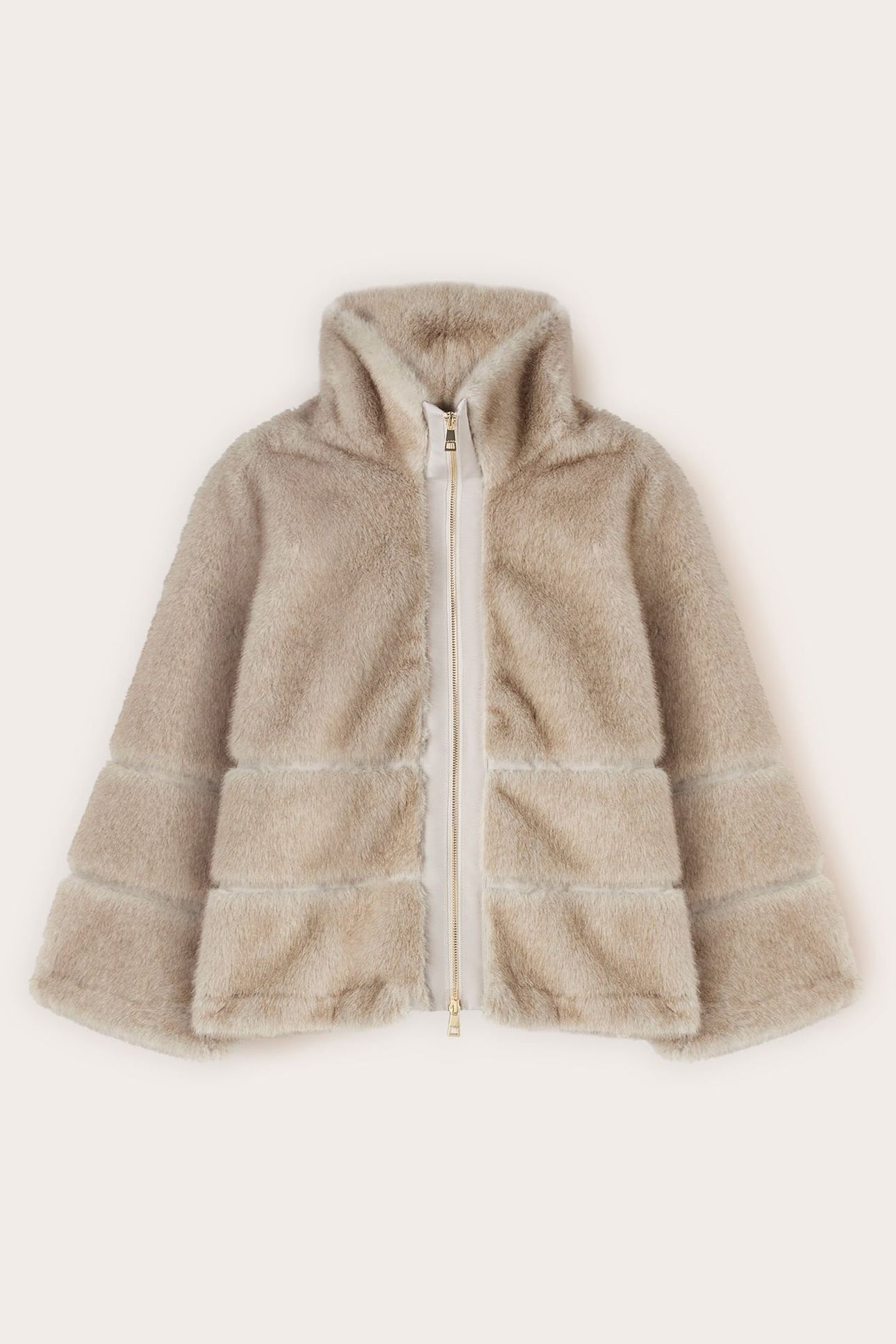 TEDDY EFFECT JACKET WITH ZIP GREY 4