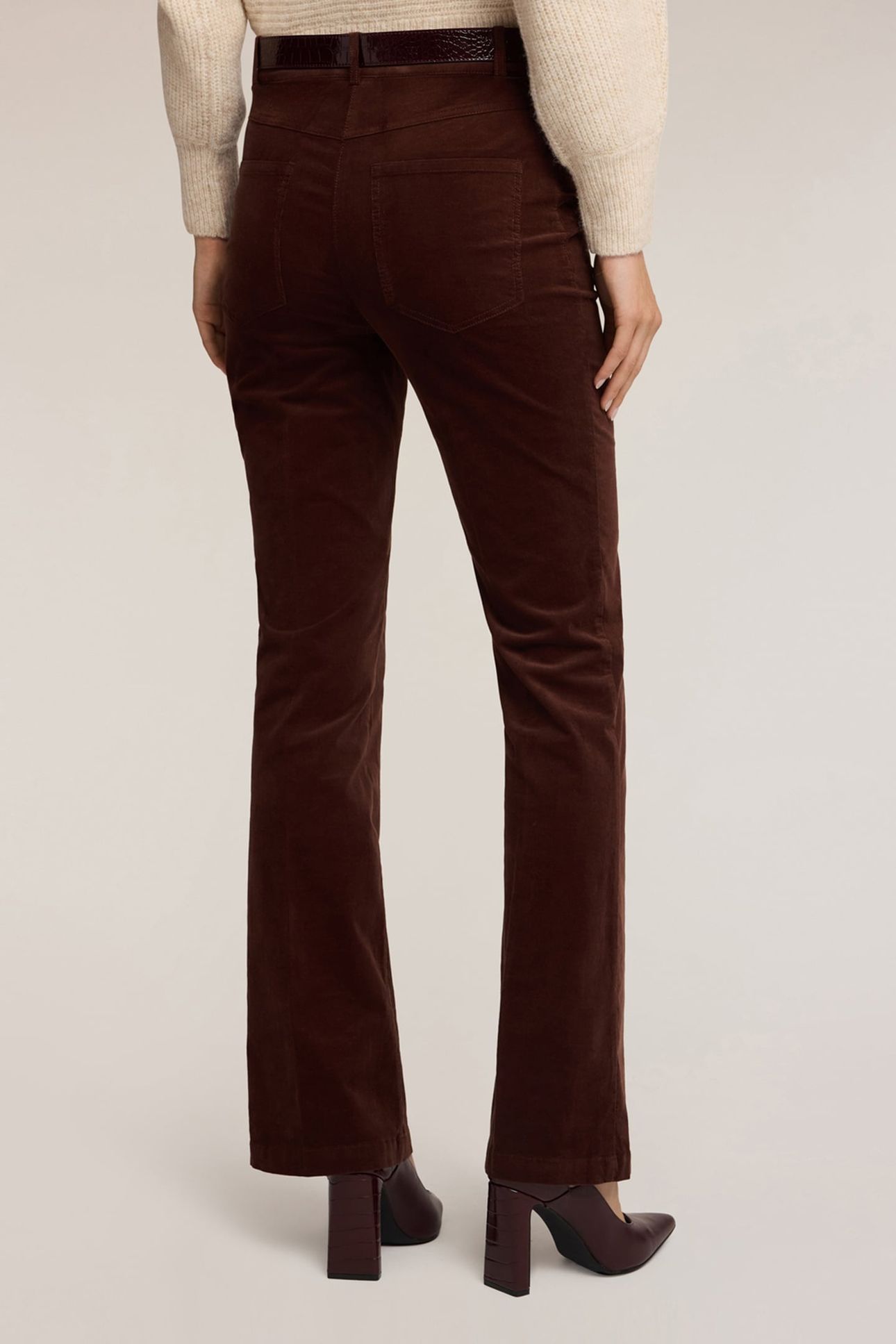 CORDUROY FLARE PANTS BROWN 3