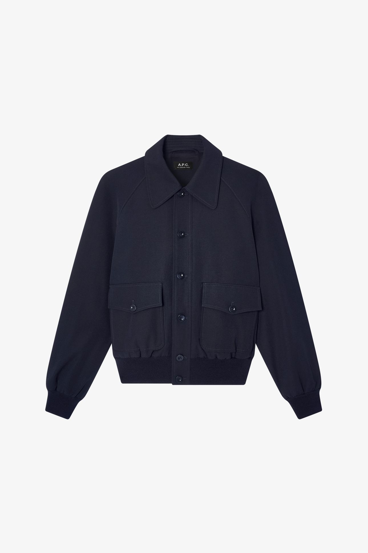 JACKET BUTTONED RAGLAN SLEEVE DARK NAVY 1