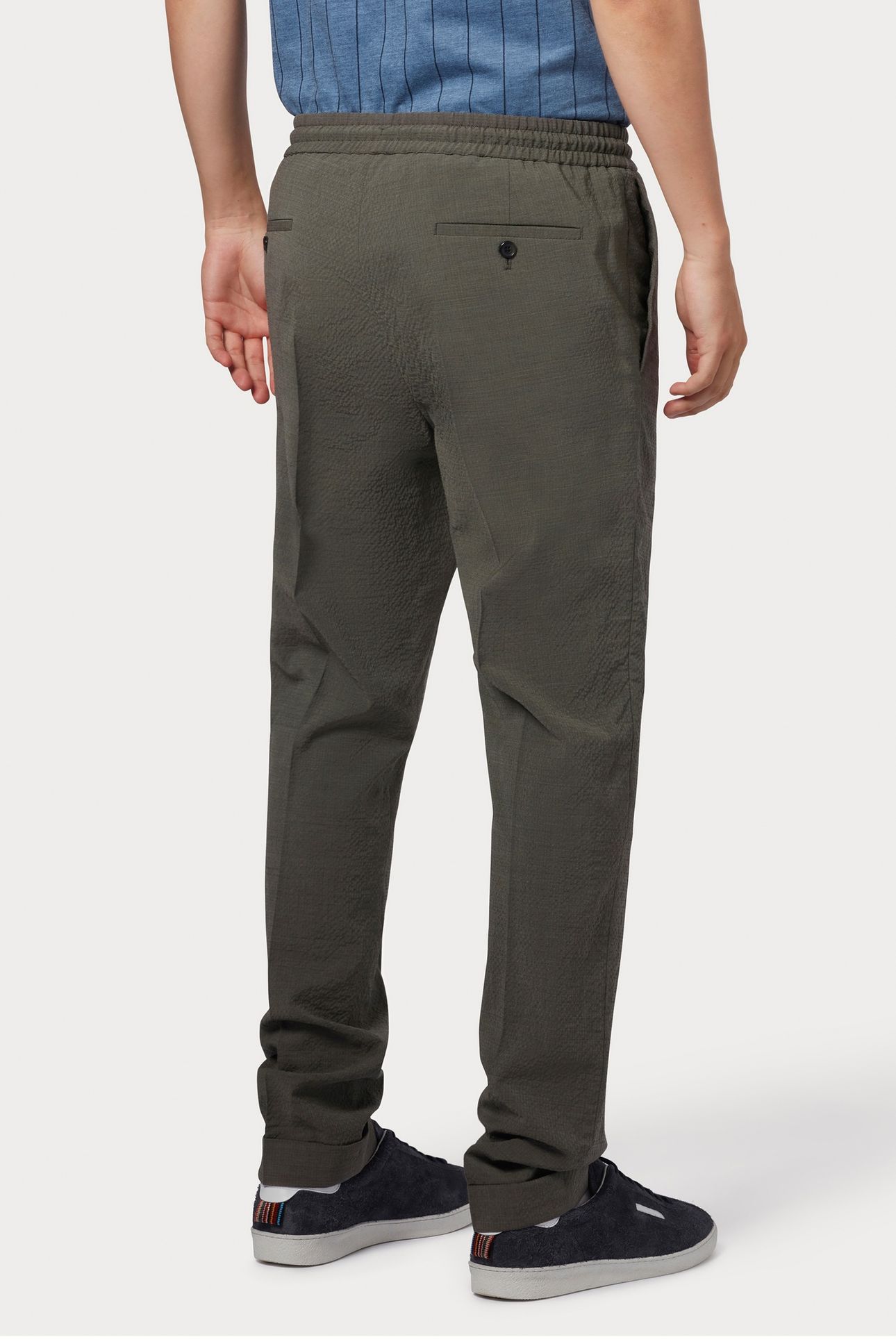 MENS DRAWCORD TROUSER GREY BEIGE 2