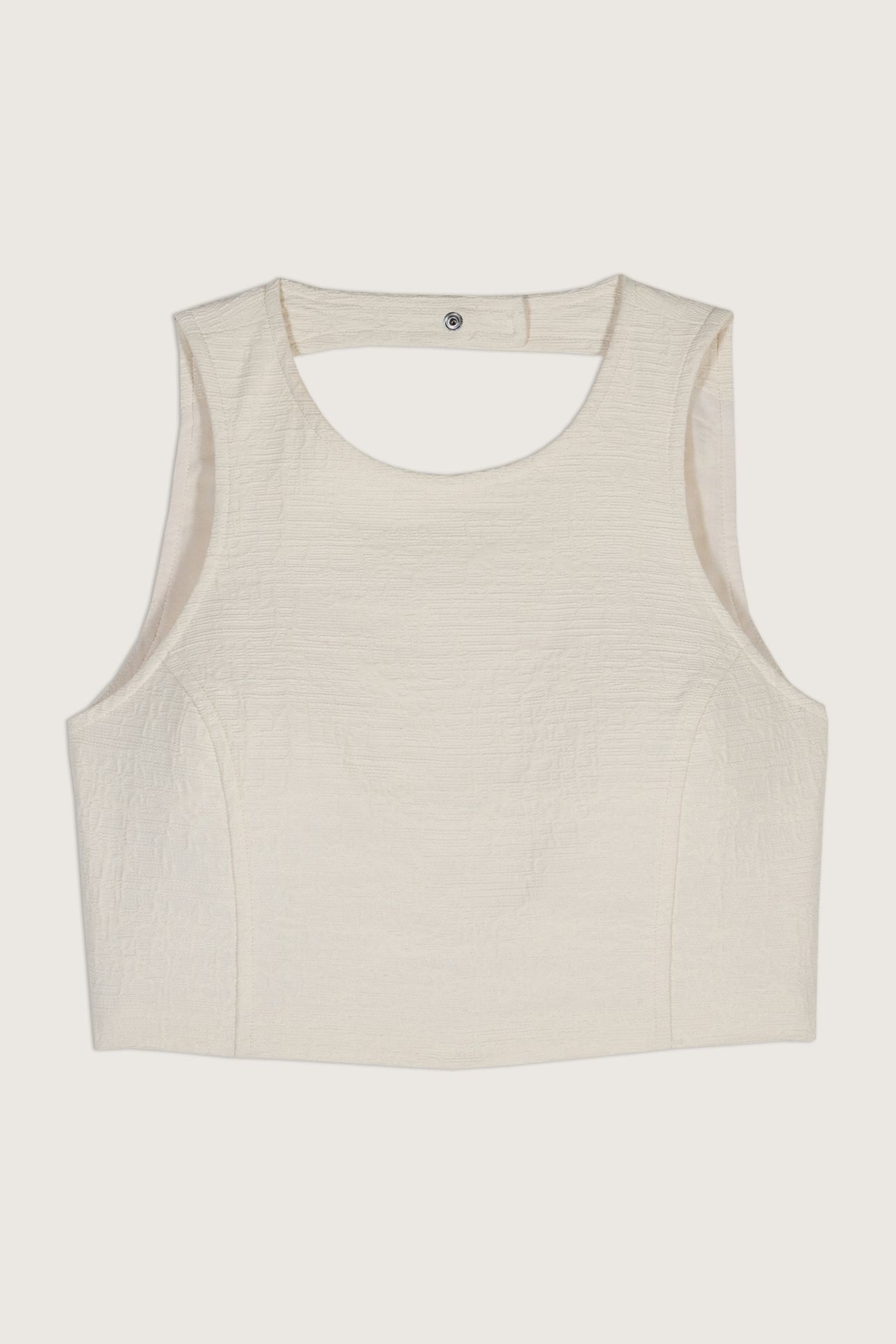 SLEEVELESS TOP ECRU 3