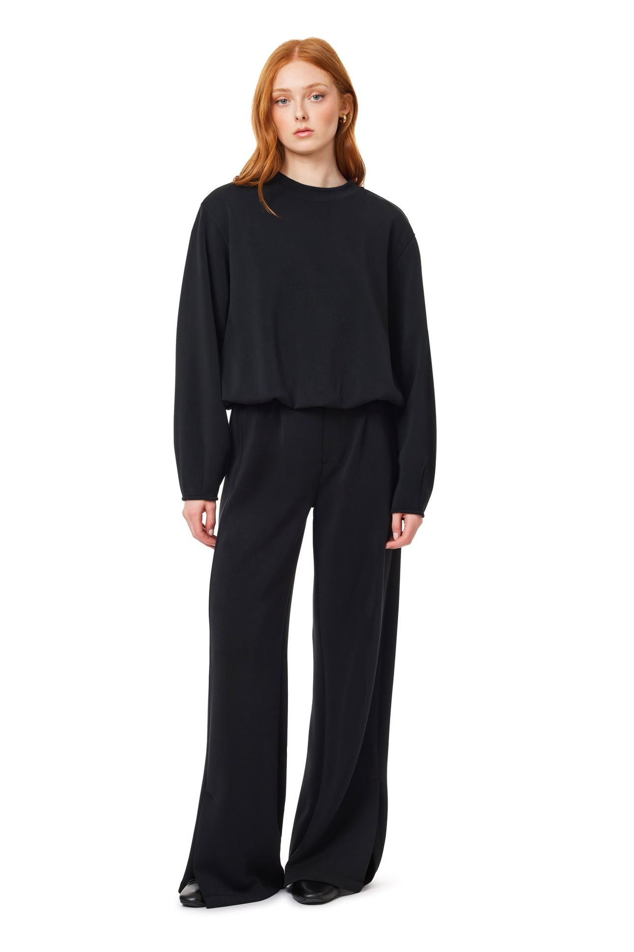 BUBBLE HEM CREWNECK BLACK NIGHT 3