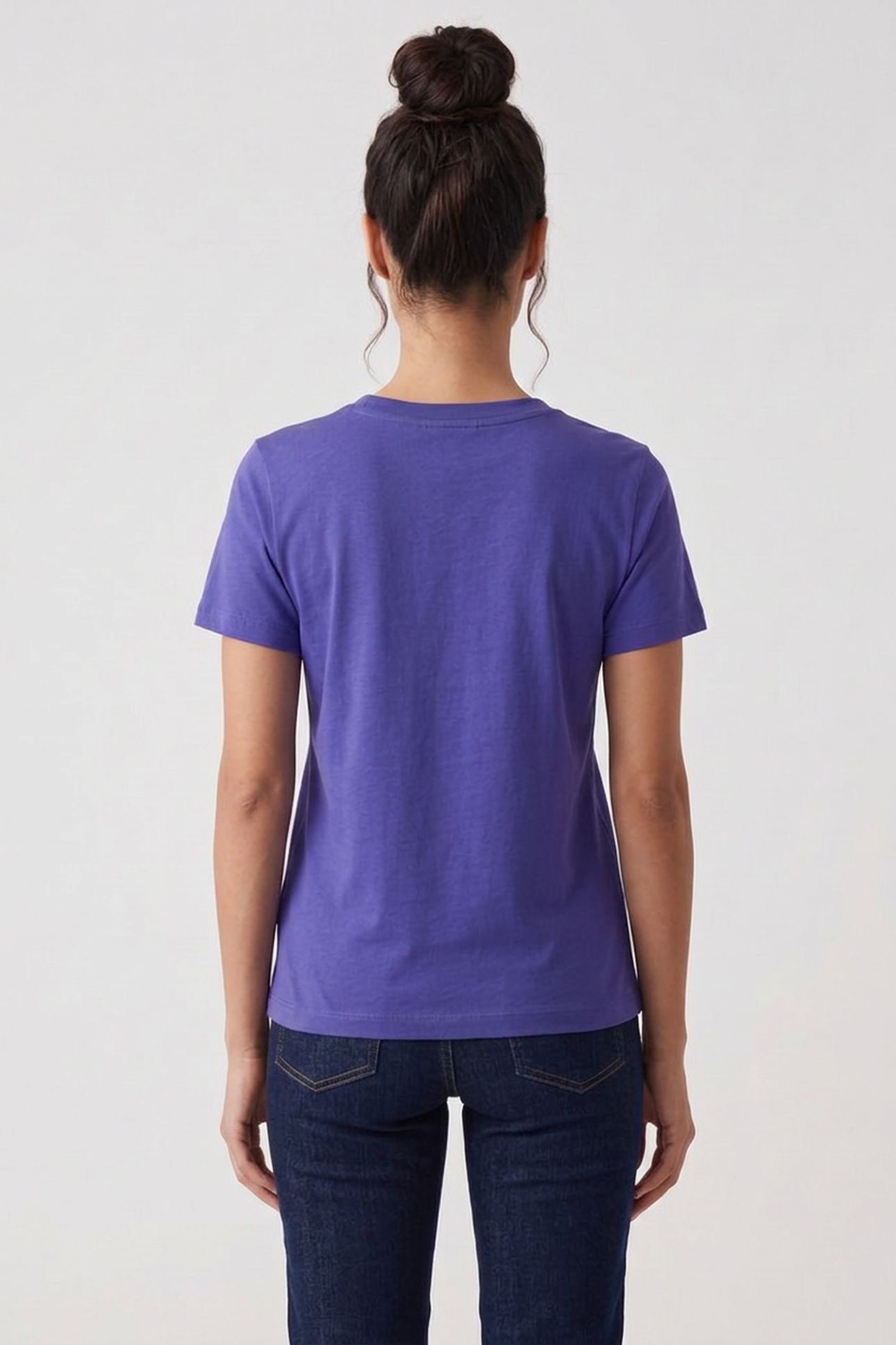 DOUBLE SMILEY® ORGANIC JERSEY T-SHIRT BLUE 2