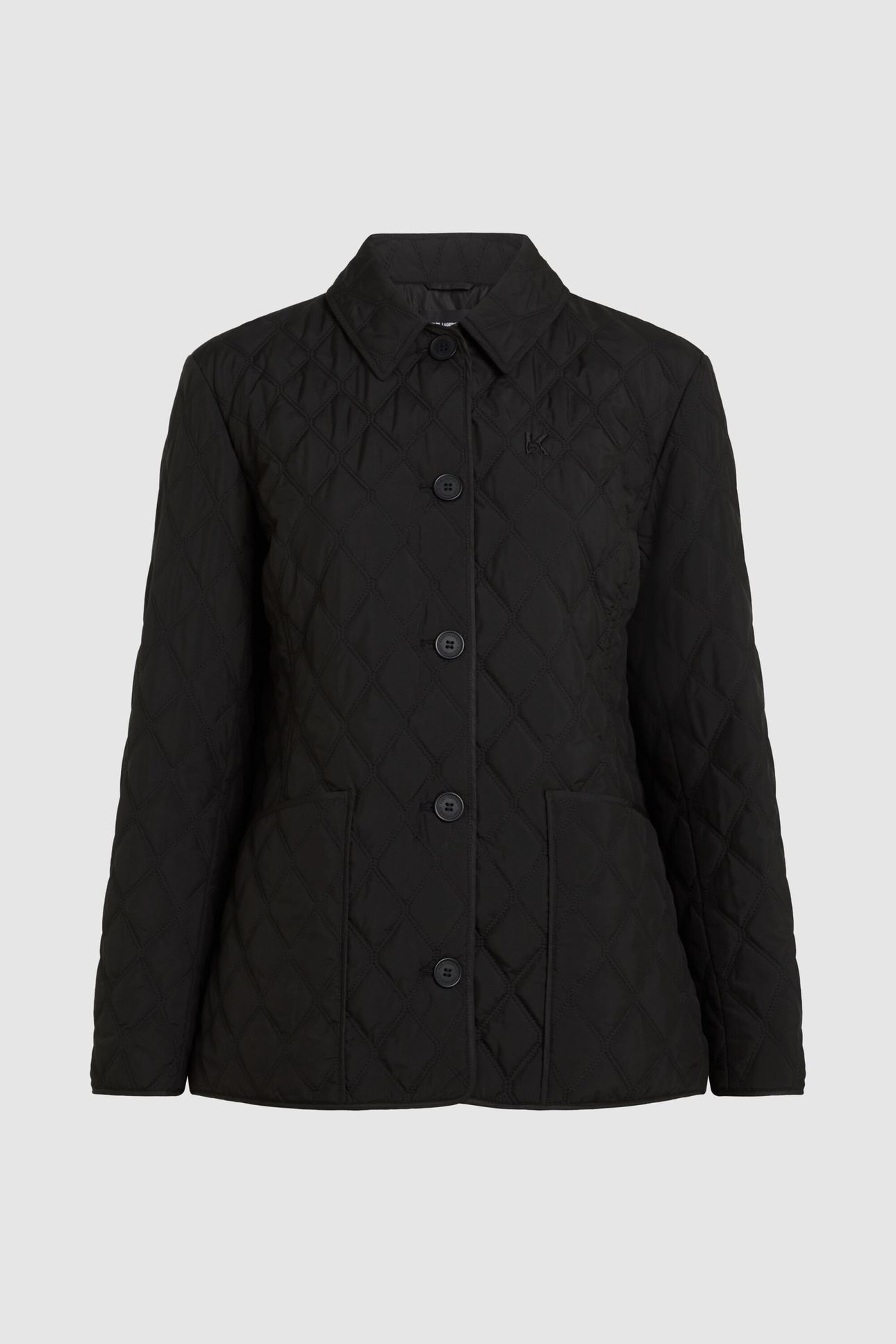 DIAMOND QUILT LIGHT JACKET BLACK 1