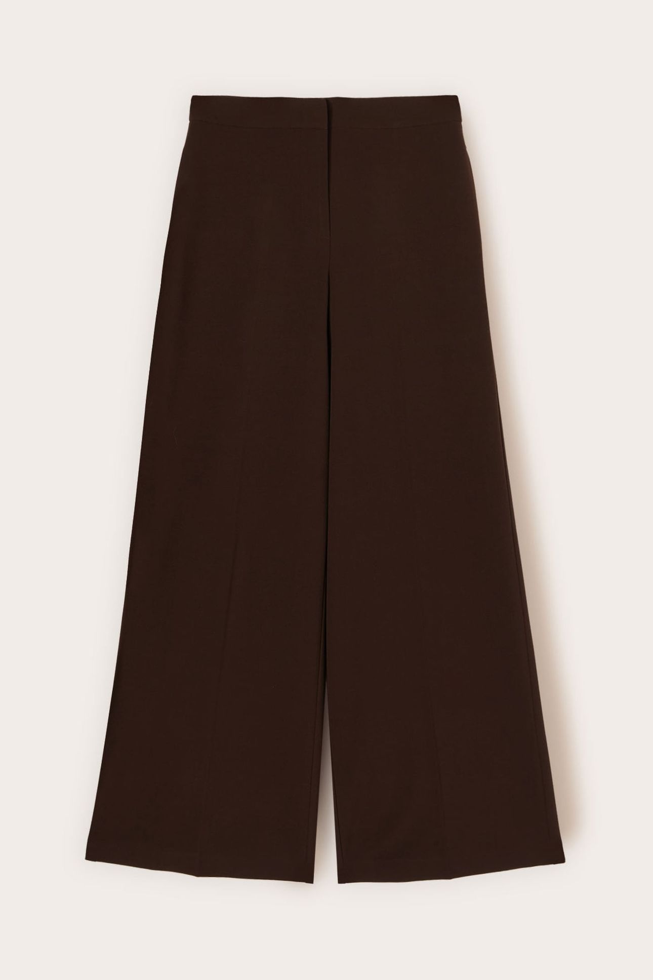 PALAZZO PANTS IN FLANNEL BROWN 4