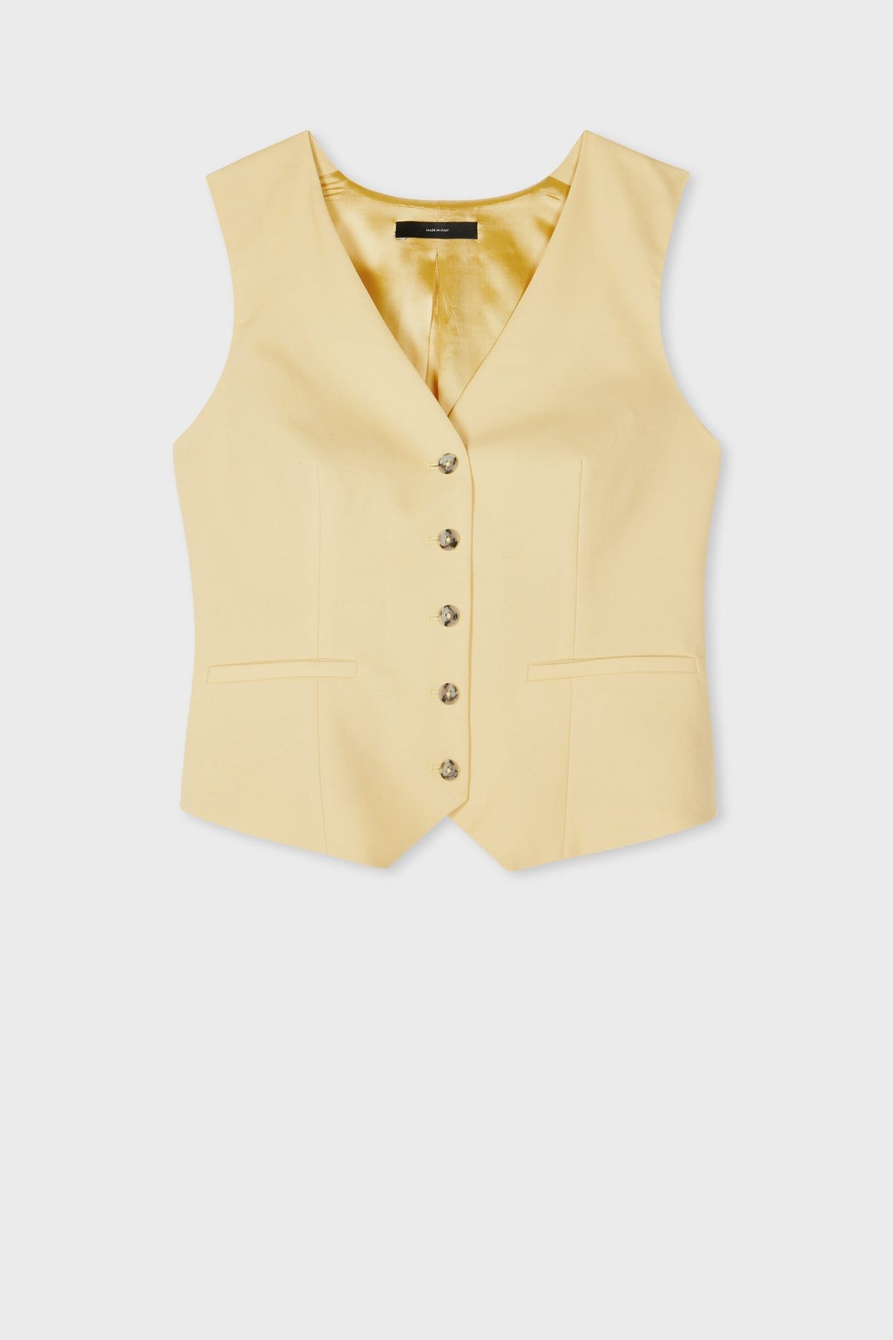 WOMENS WAISTCOAT LEMON YELLOW 5