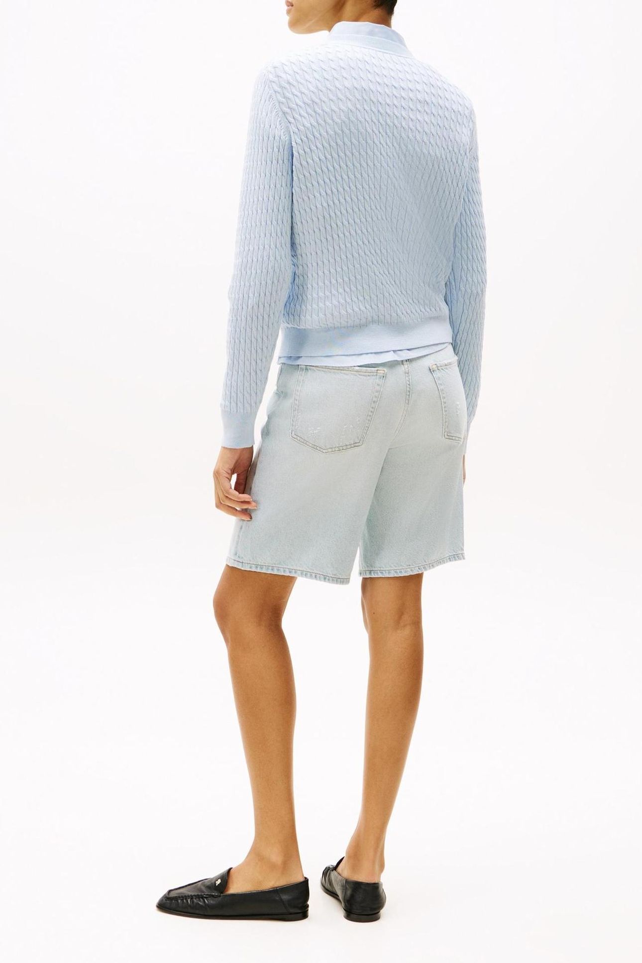 COTTON MINI CABLE SWEATER SKY BLUE 6