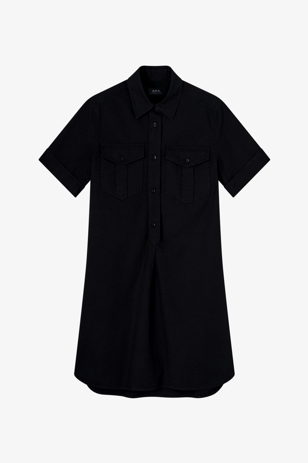 ARMY SHIRT DRESS BLACK 3