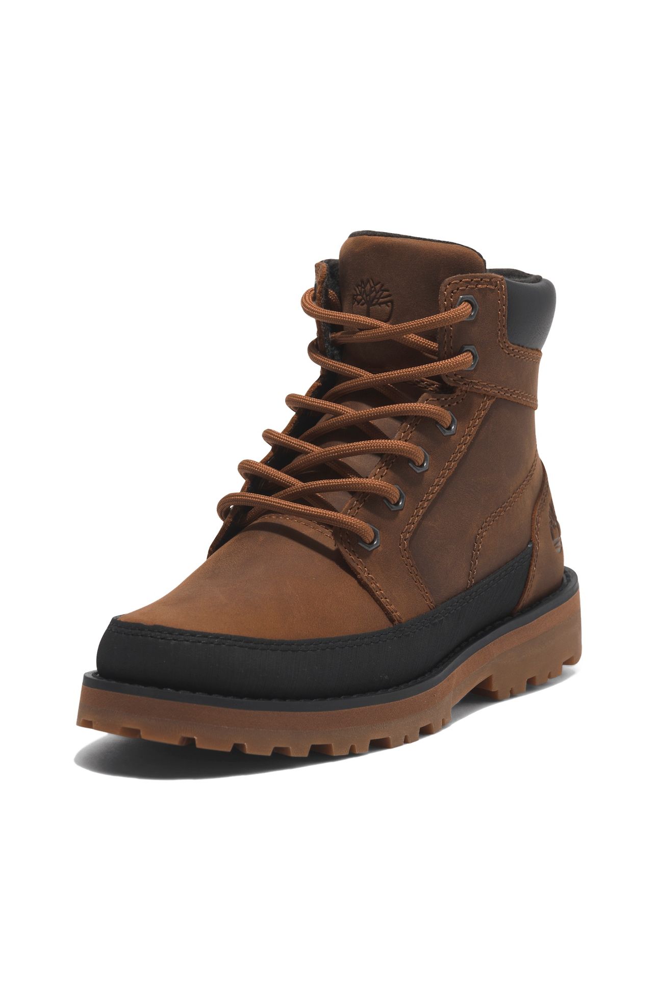 COURMA KID MID LACE UP BOOT SADDLE 2