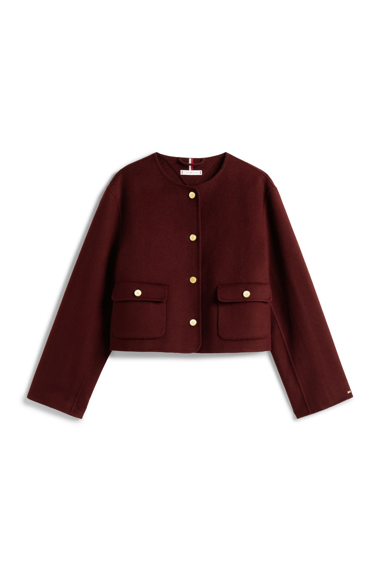 DF WOOL BLEND REG JACKET DEEP BURGUNDY 4