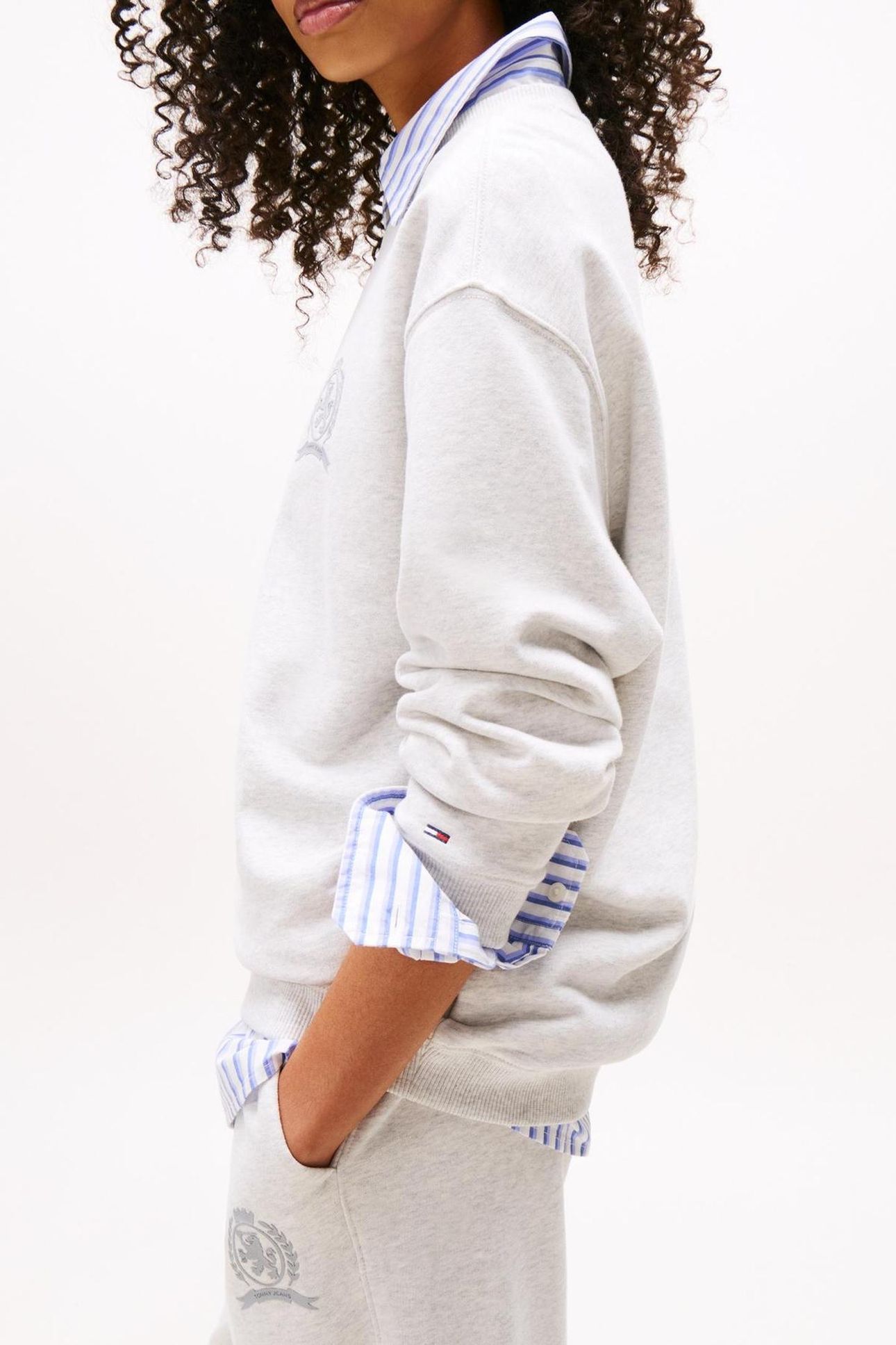 TJW RELAXED CREST NOTCH LIGHT GREY HEATHER 5