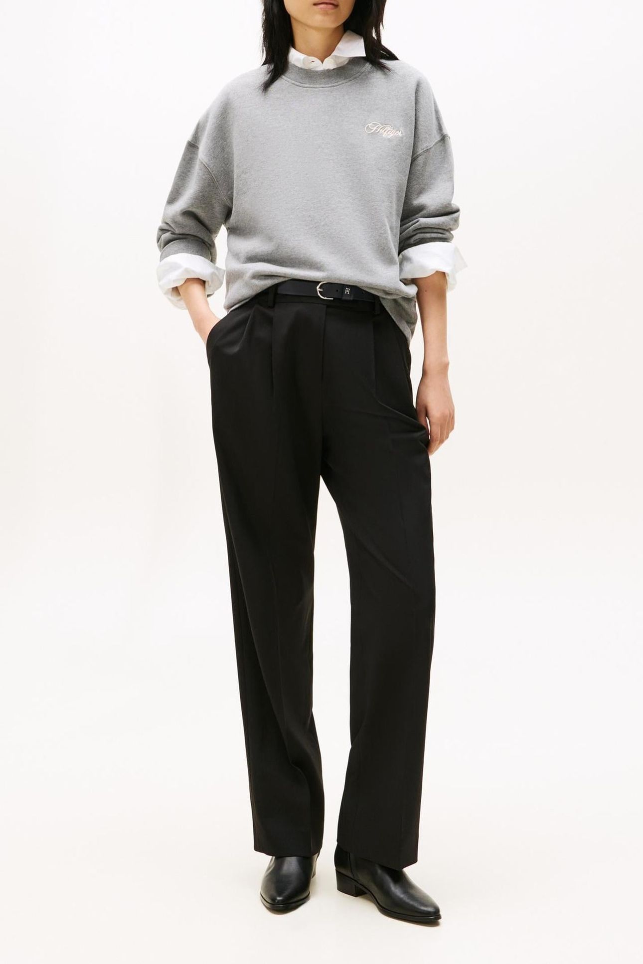 SCRIPT MODERN RELAXED TERRY MED GREY HEATHER 1