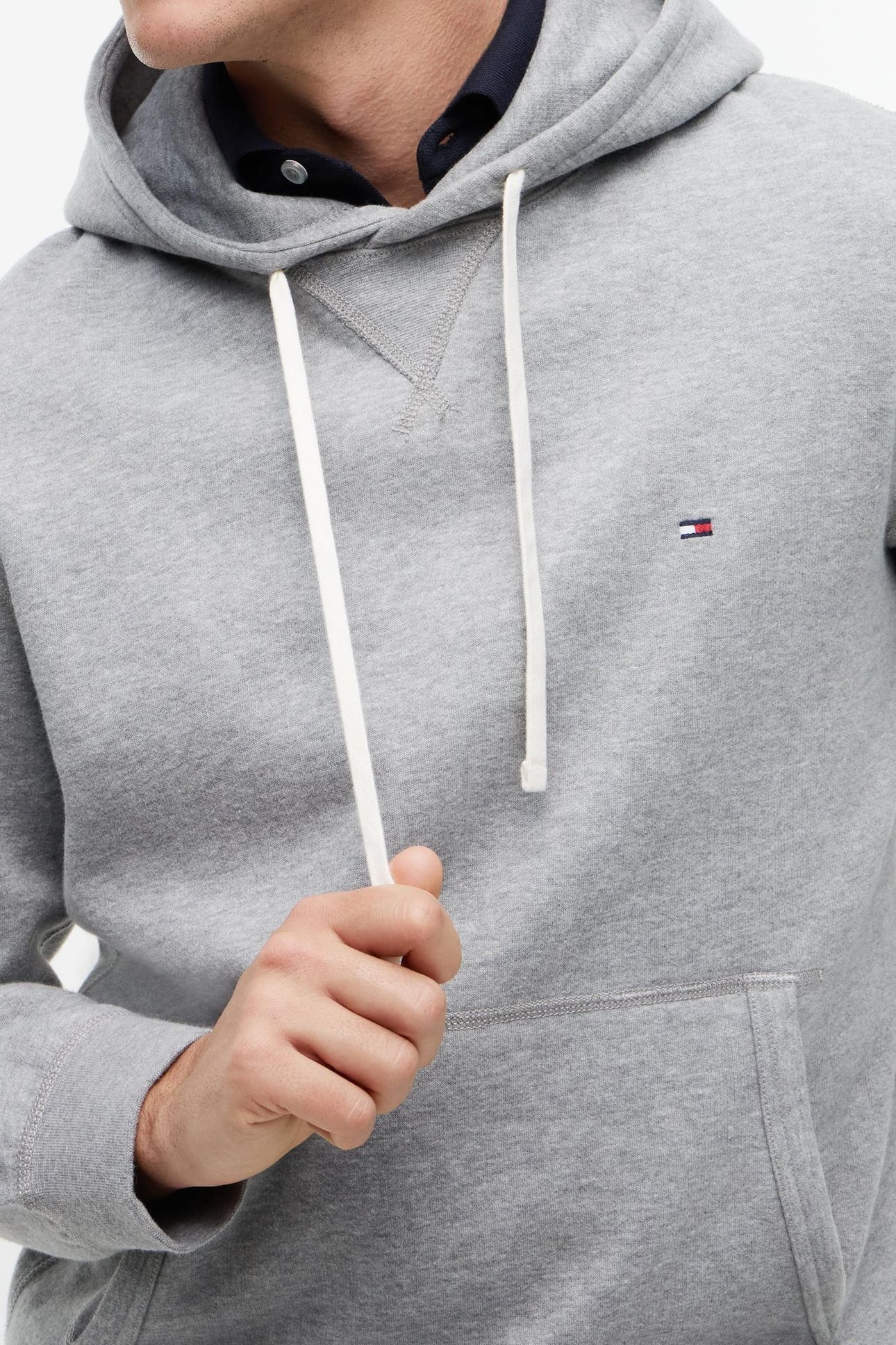 ESSENTIAL FLEECE HOODIE MEDIUM GREY HEATHER 7