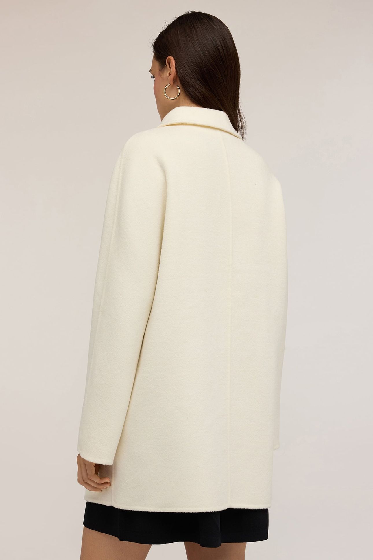 KIMONO-STYLE COAT IN WOOL BLEND FABRIC WHITE 3