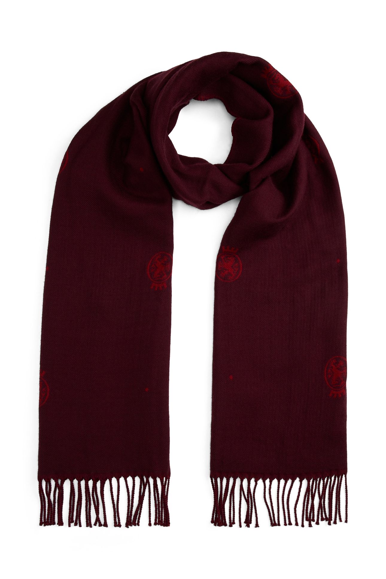 TH GIFTING AOP SCARF DEEP BURGUNDY 1