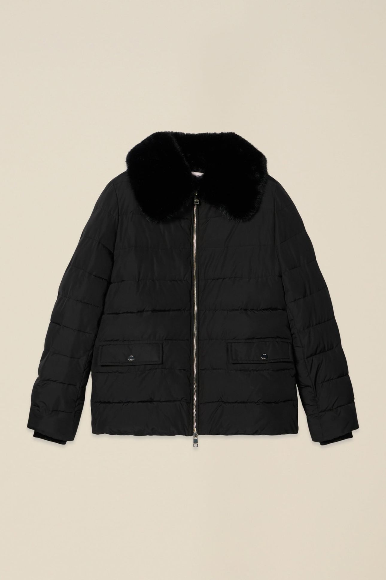 DOWN JACKET WITH PLUSH COLLAR BLACK 3