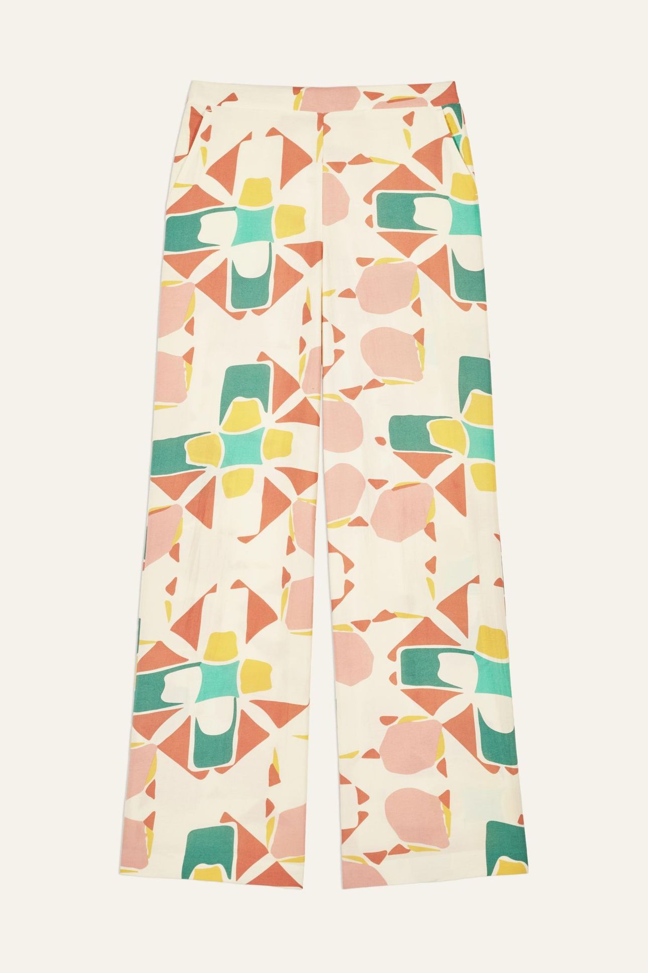 WIDE TROUSERS ECRU 4