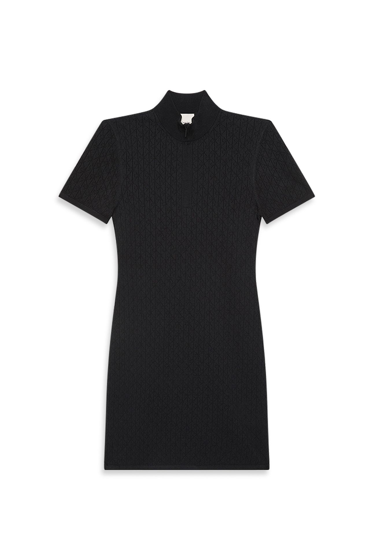 SPORTY 1/4 ZIP MINI DRESS BLACK 4
