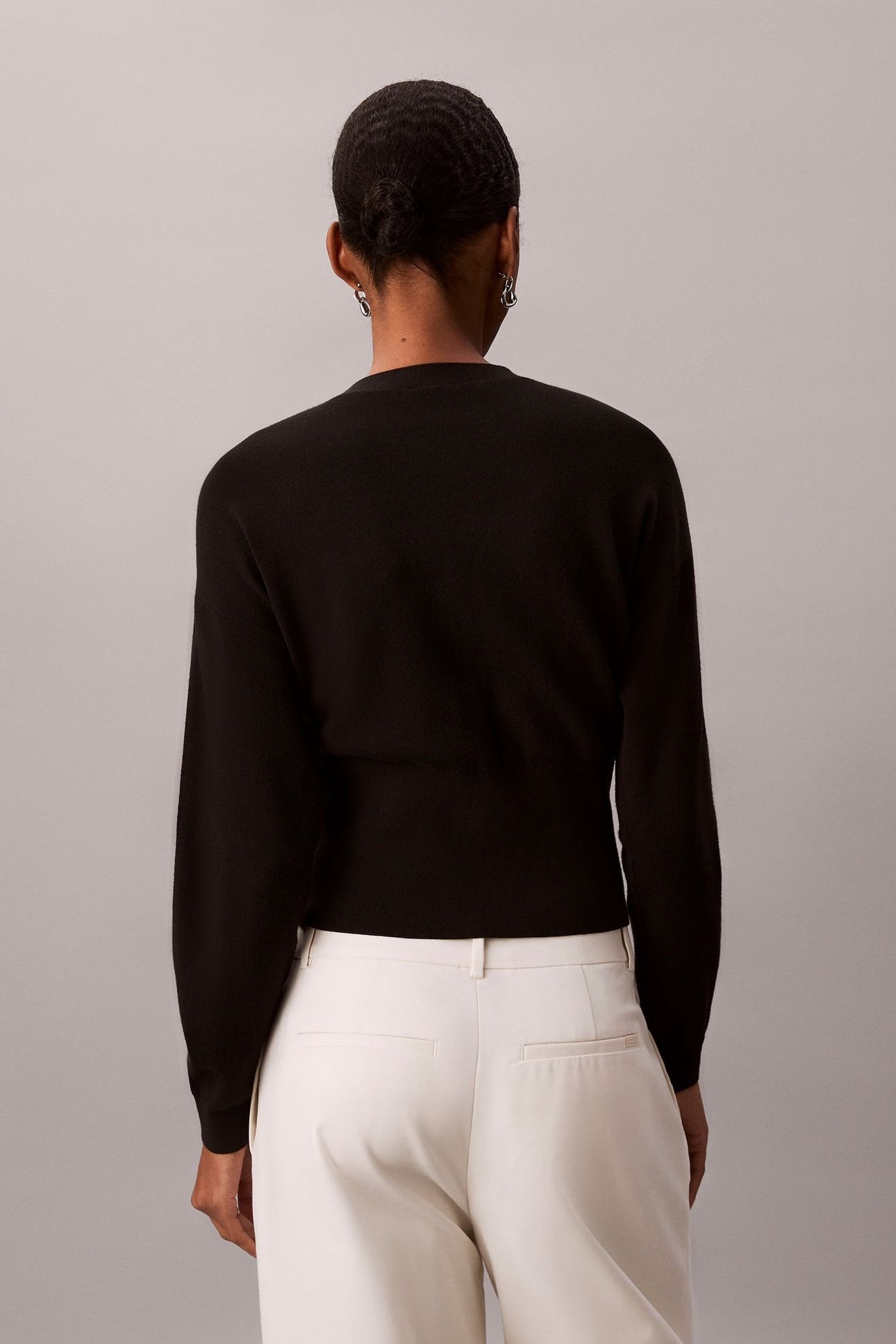 HALF MILANO CARDIGAN BLACK 2