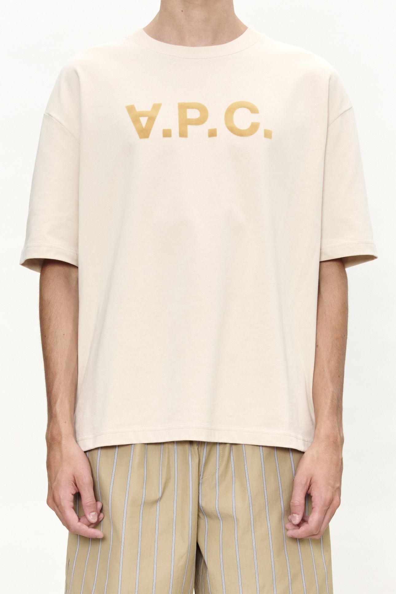 UNISEX T-SHIRT LOOSE-FIT SHORT SLEEVE ECRU 1