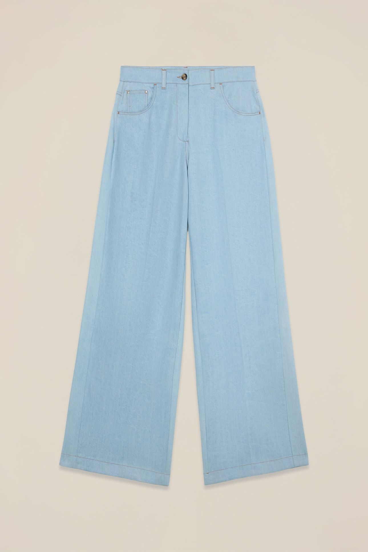 PALAZZO PANTS IN TENCEL LIGHT BLUE 3