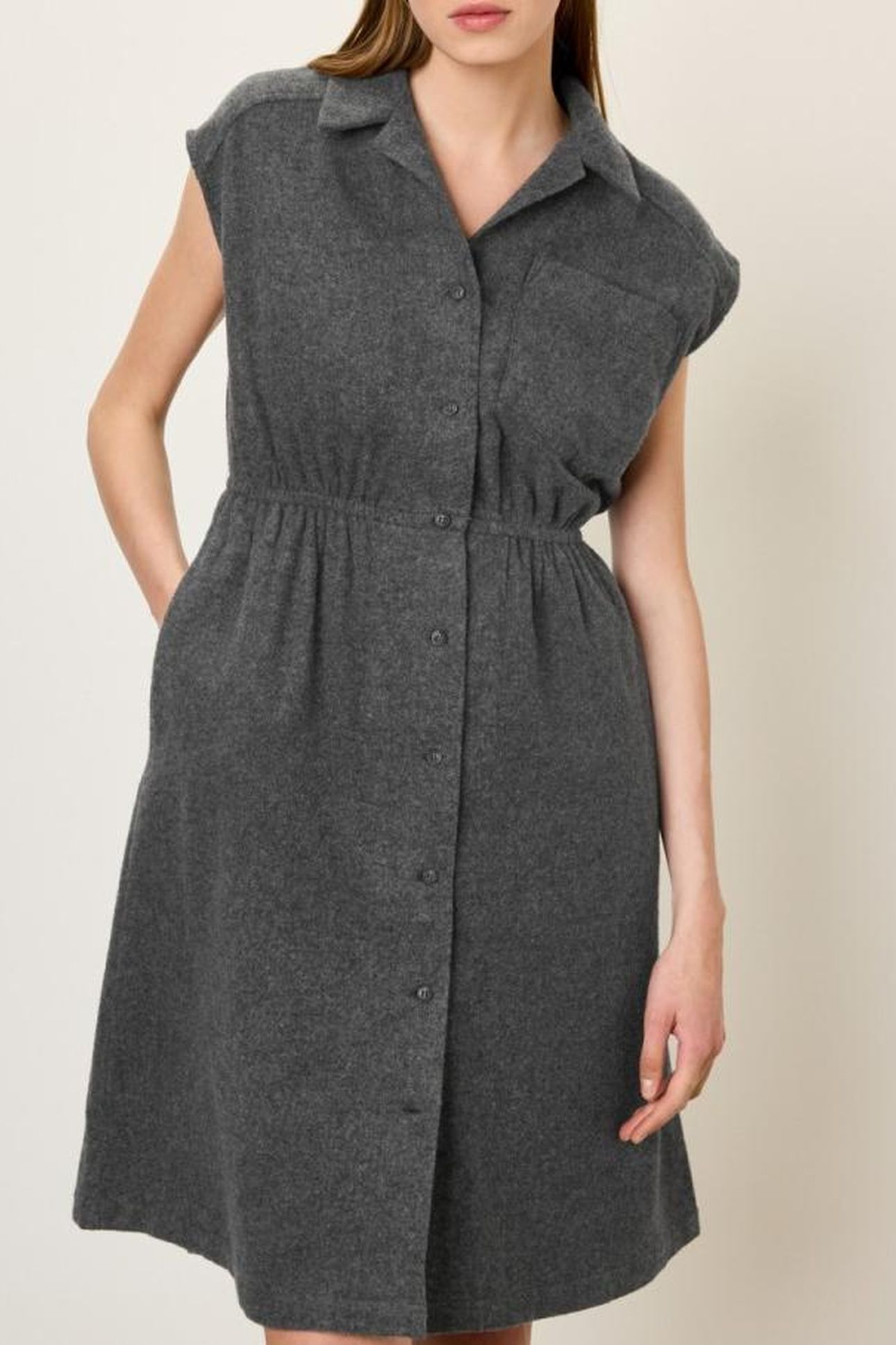 ZIPPOTAM DRESS GRIS CHINE 1