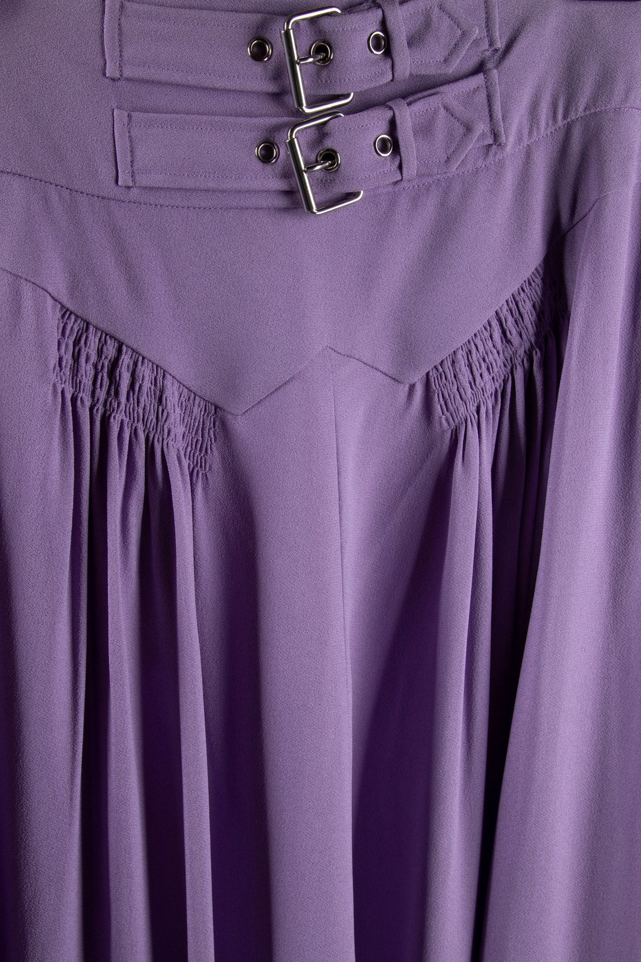 ENVERS SATIN BONDAGE BUCKLE SKIRT PURPLE 4