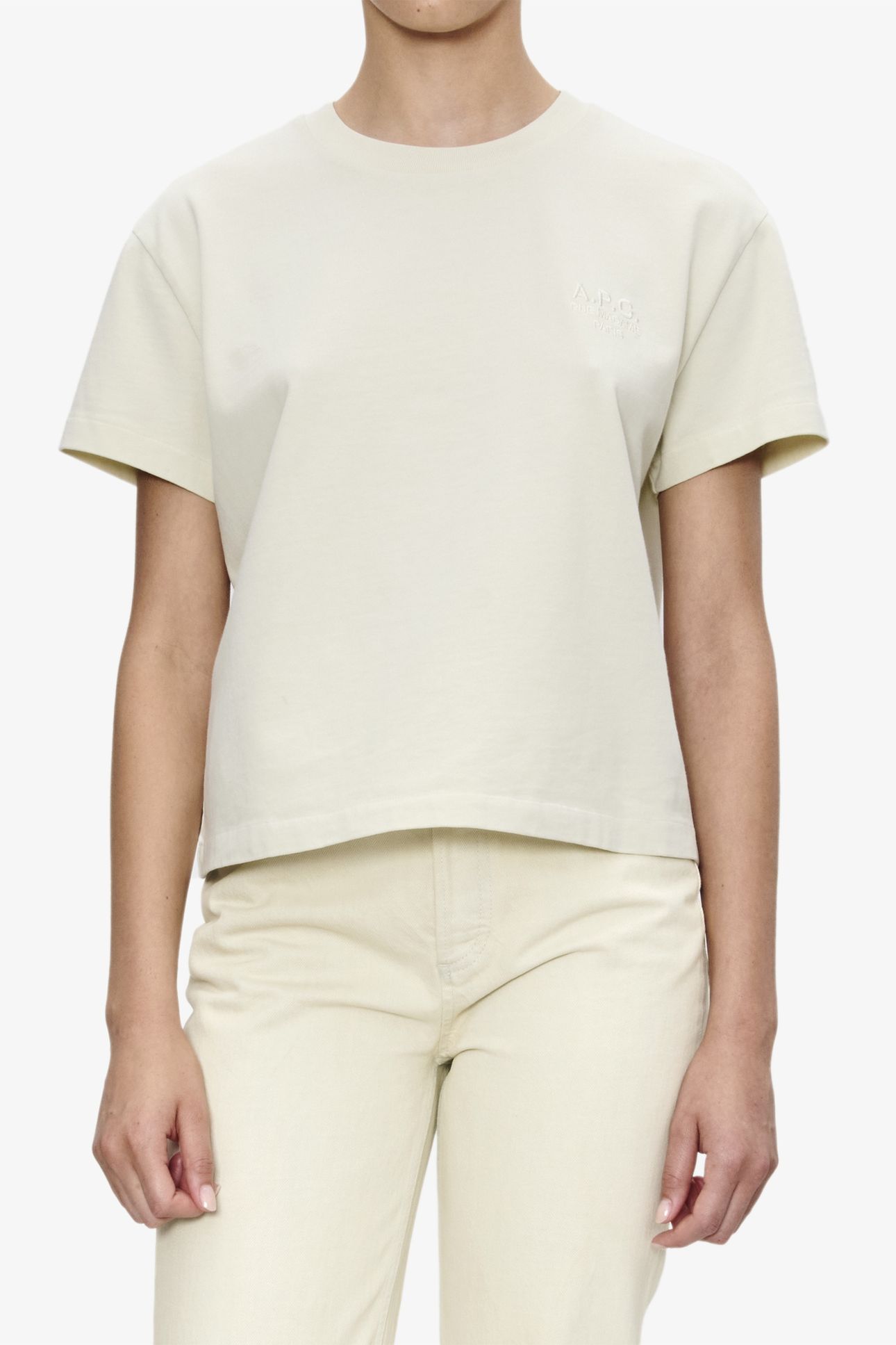 T-SHIRT BOXY RUE MADAME WASHED INDIGO/ECRU 1